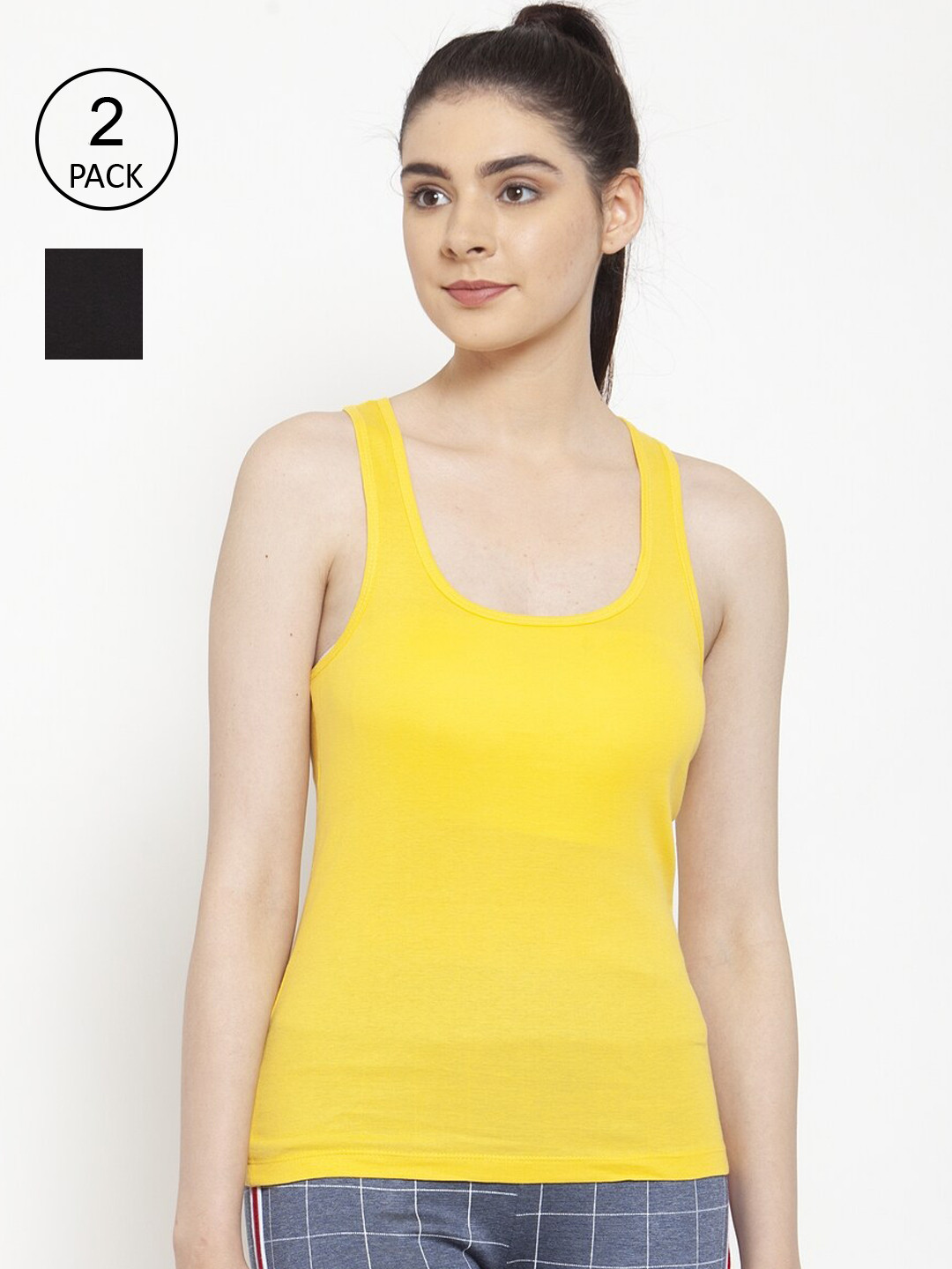Friskers Black & Yellow Top