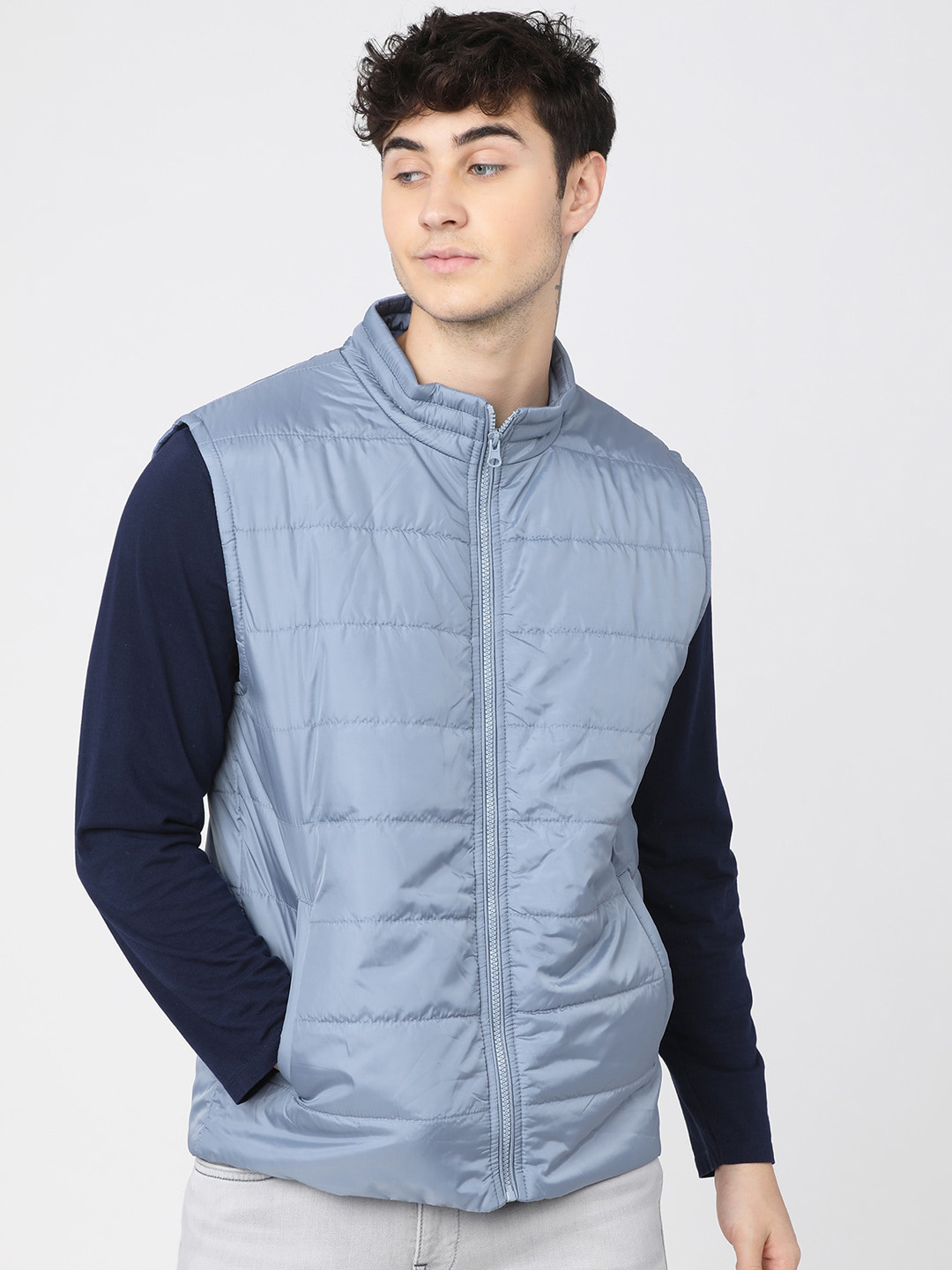 HIGHLANDER Men Blue Padded Jacket