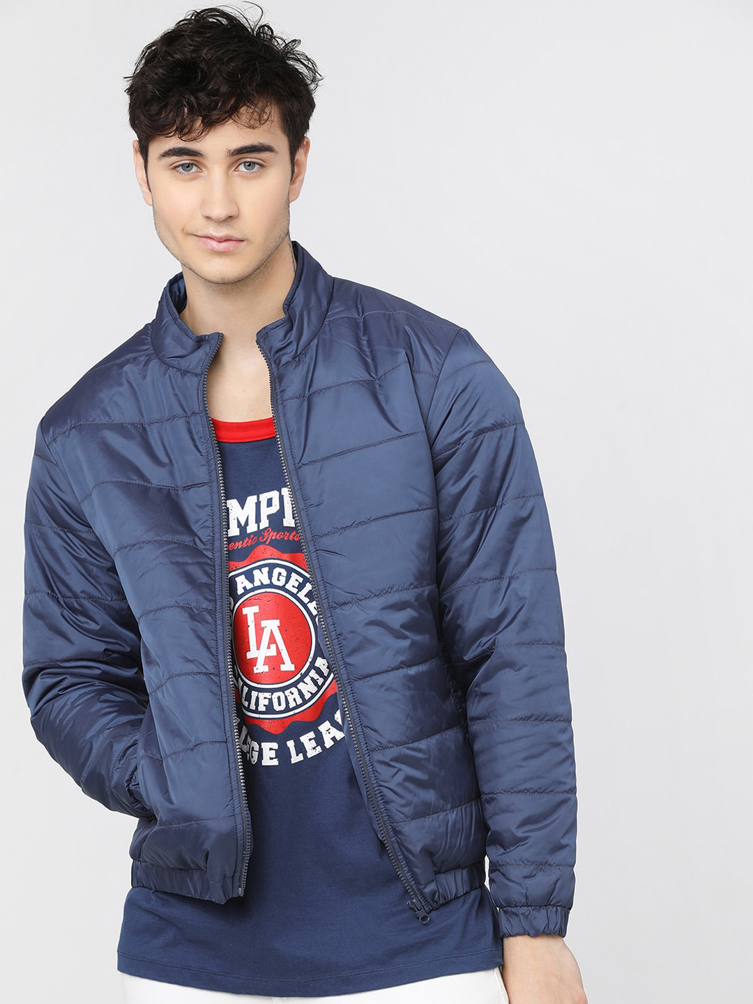 HIGHLANDER Men Blue Puffer Jacket