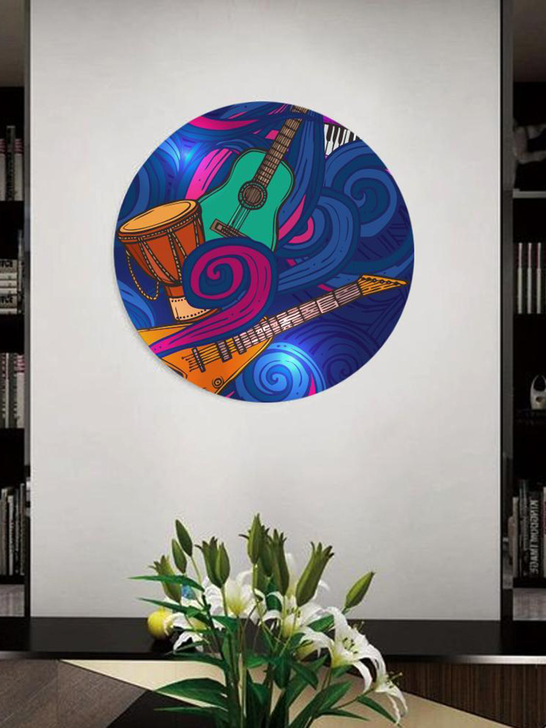THE ARTMENT Blue On Trippy Beats Canvas Wall Art