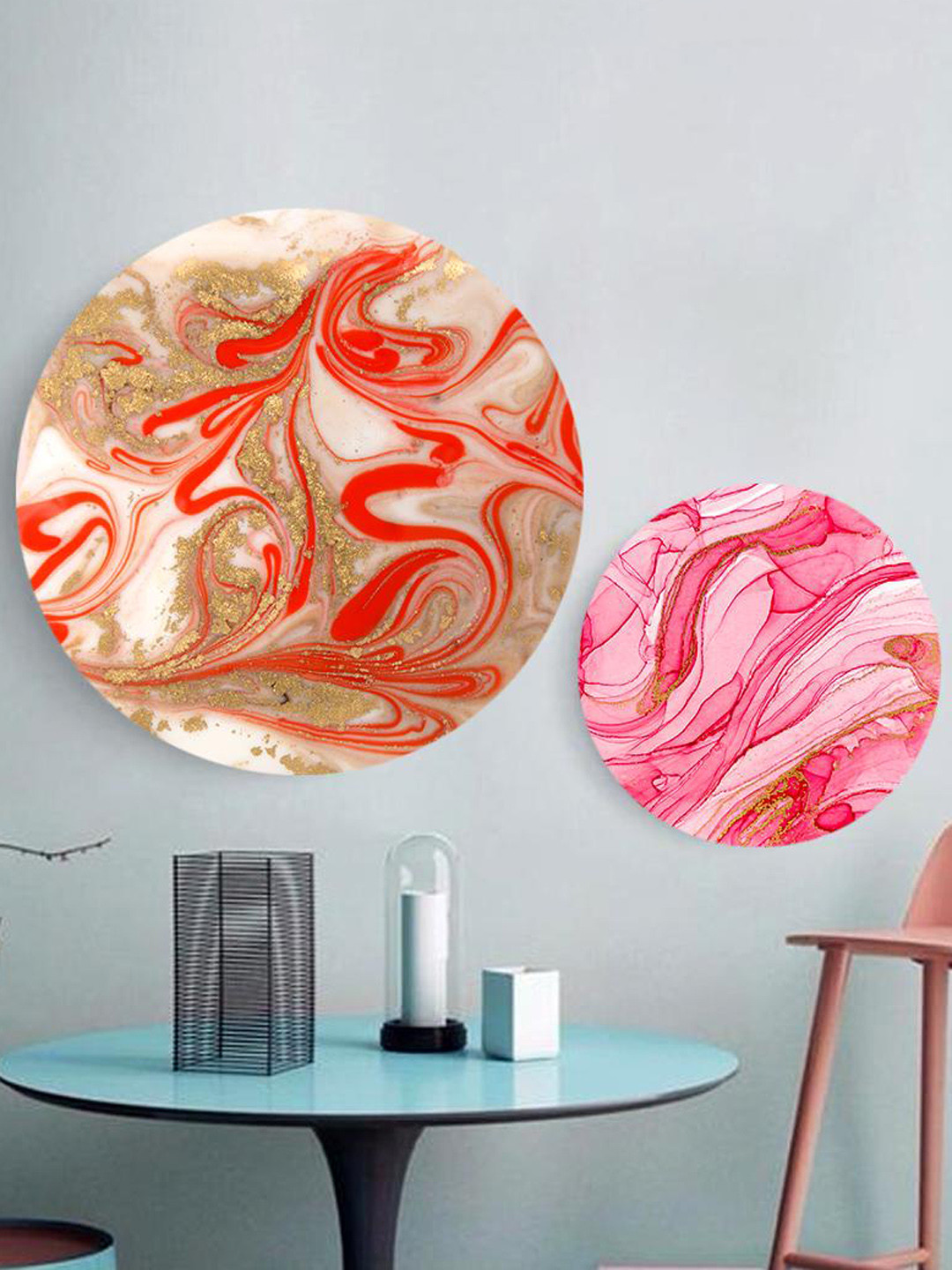 THE ARTMENT Set of 2 Multi In the Sunset Light Canvas (Matte Finish)