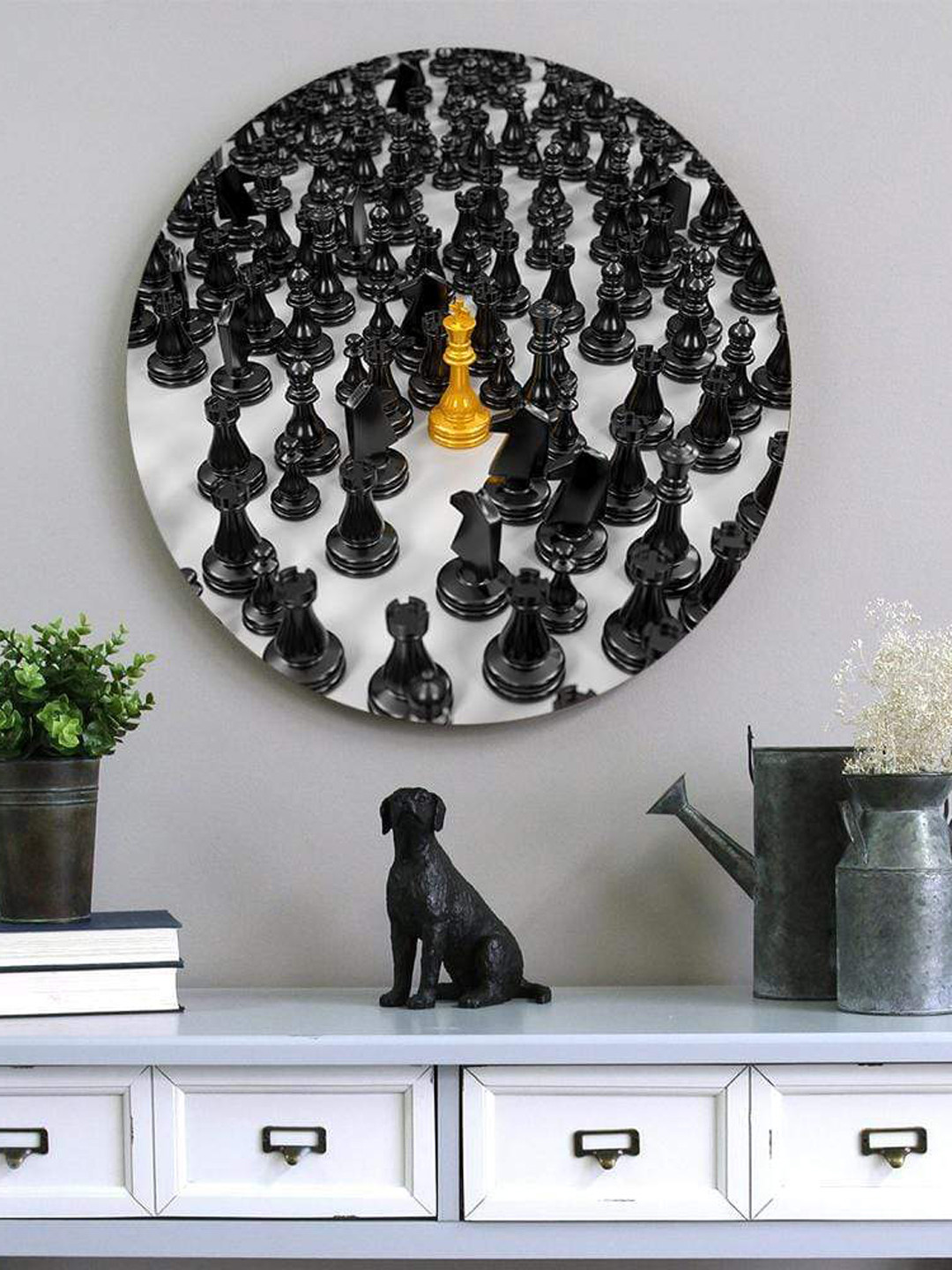 THE ARTMENT Canvas Wall Round Paintings Wall Art - 8 x 8 In