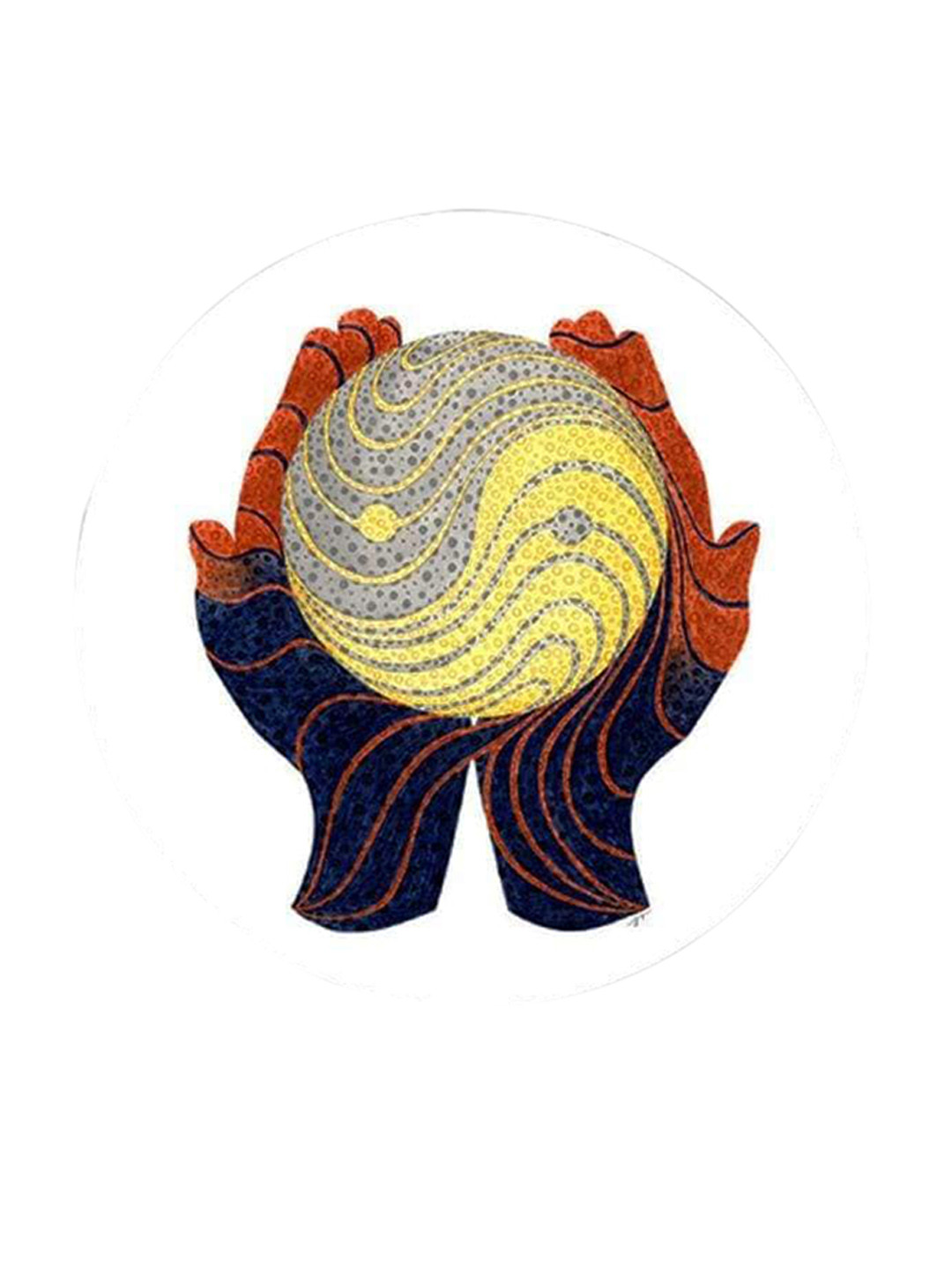 THE ARTMENT Canvas Wall Round Paintings Wall Art - 7.71 x 7.71 In