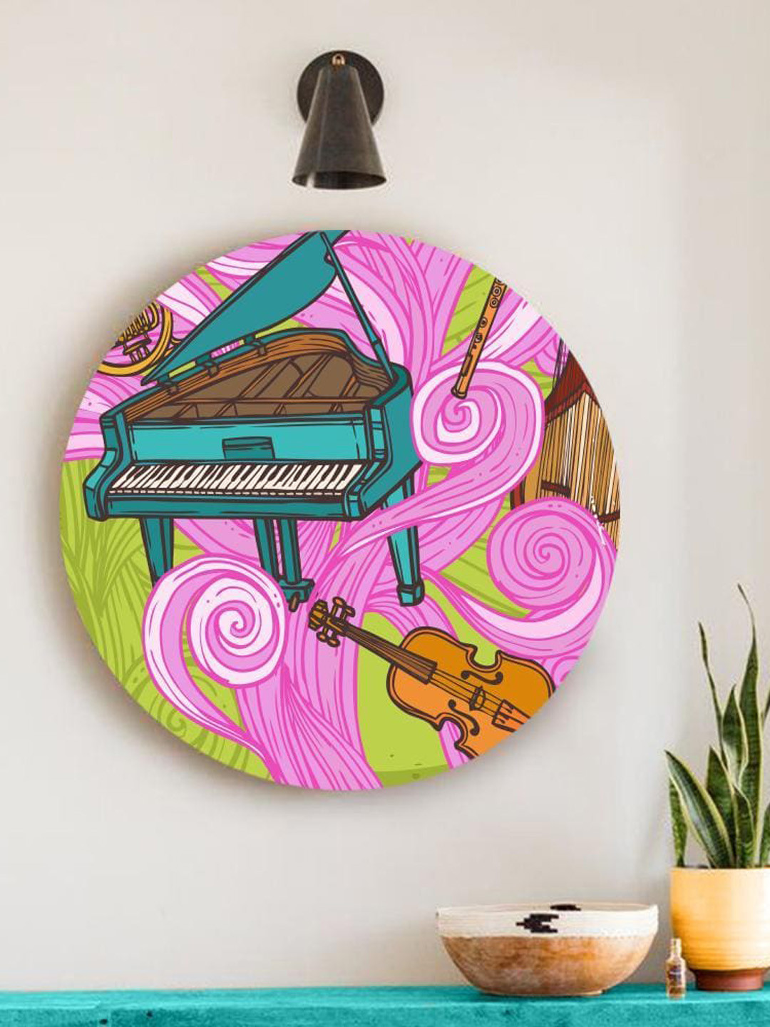 THE ARTMENT Canvas Wall Round Paintings Wall Art - 6.18 x 6.18 In