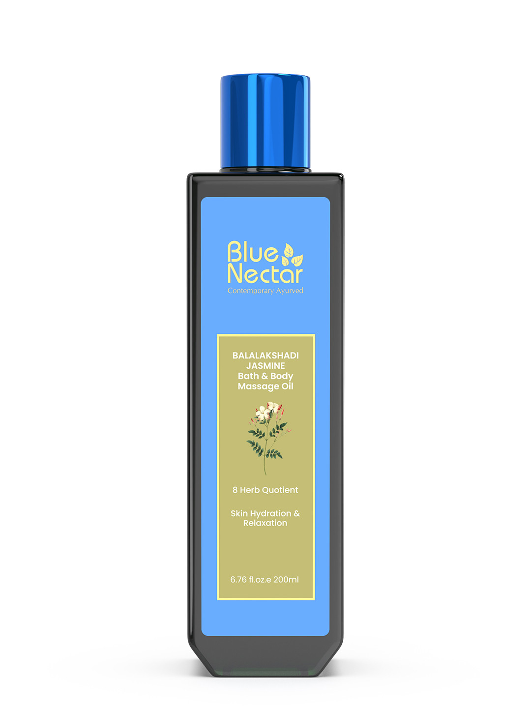 Blue Nectar Balalakshadi Jasmine Bath & Body Massage Oil For Skin Hydration - 200ml