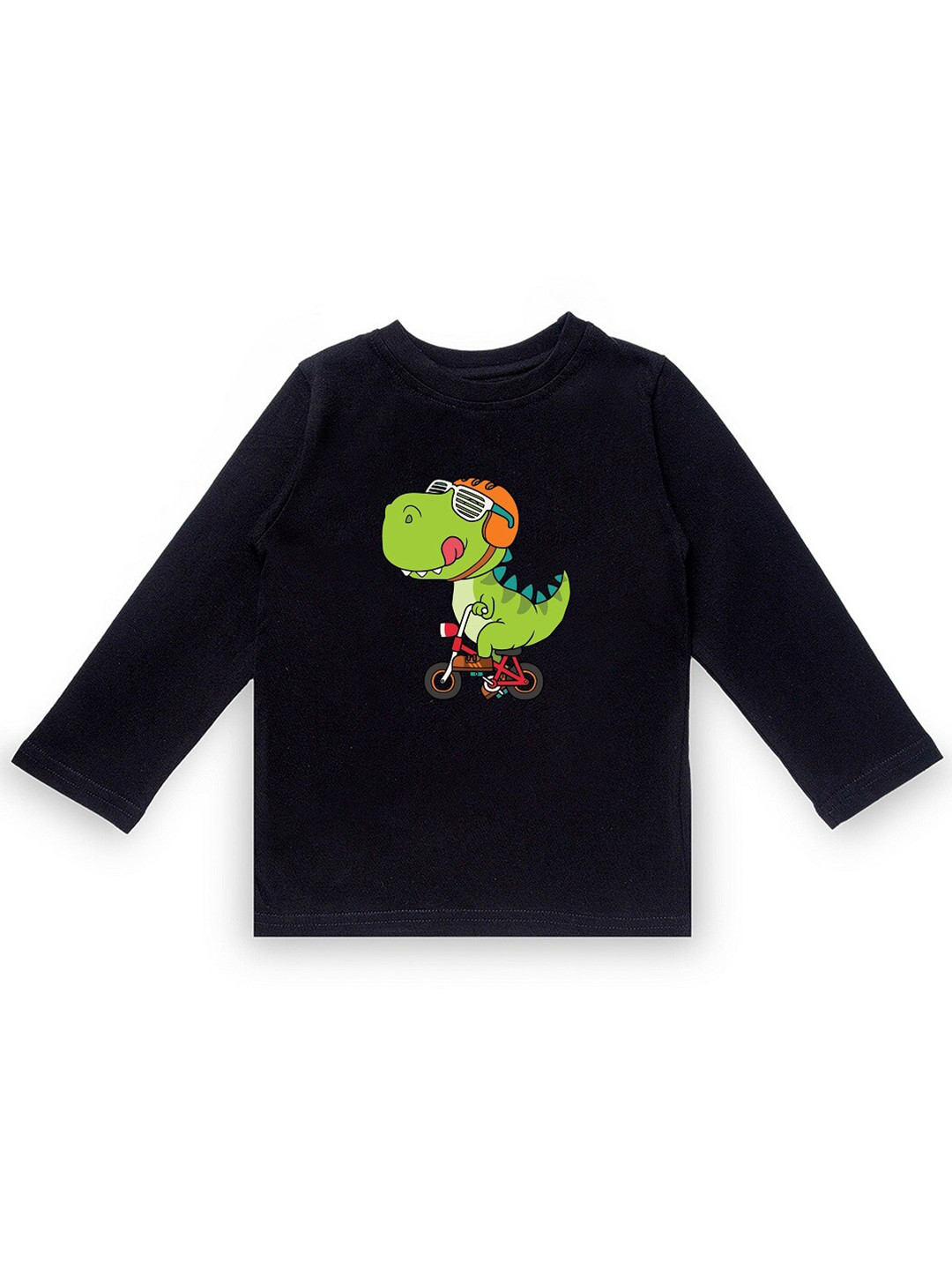 KAVEE Boys Black Printed T-shirt