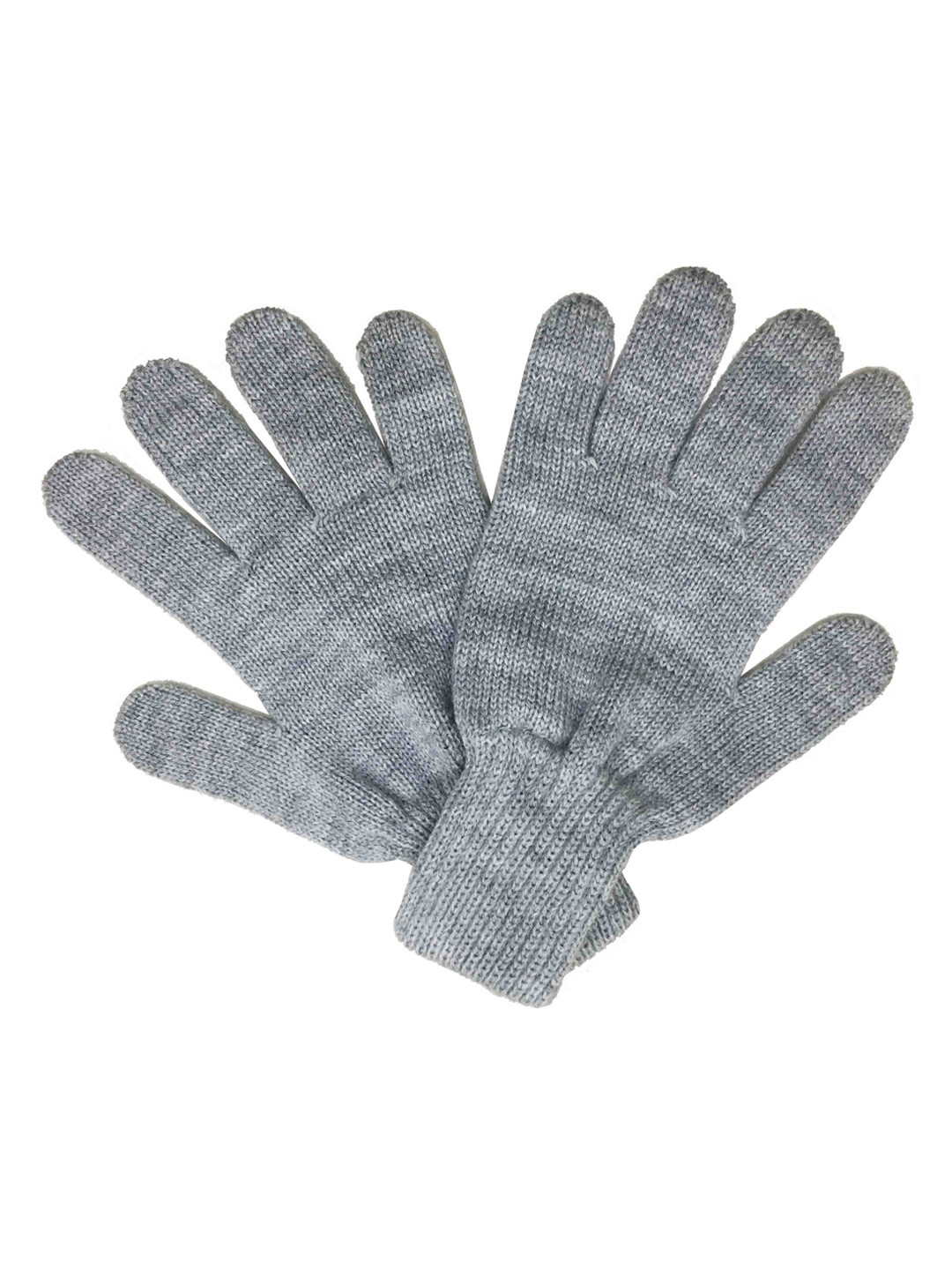 Gajraj Men Grey Melange Winter Woolen Gloves