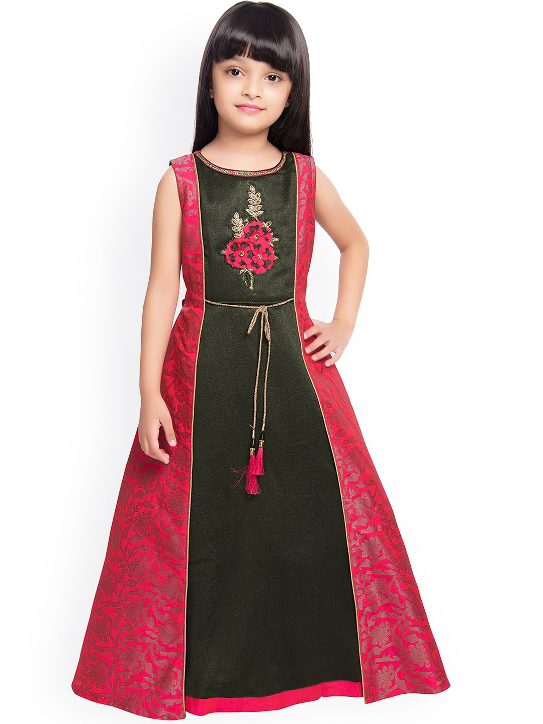 BETTY Pink Floral Maxi Gown