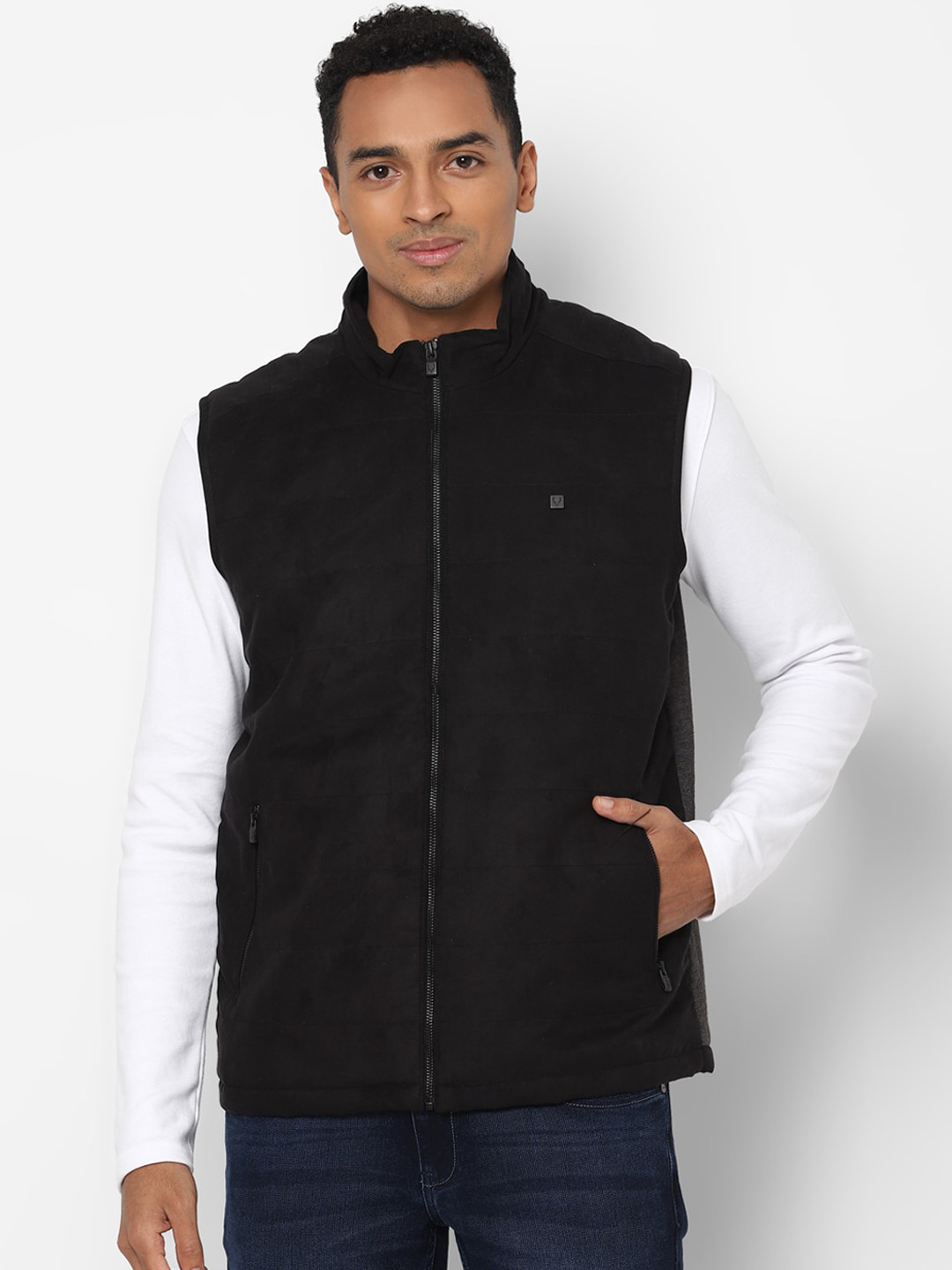Allen Solly Men Black Padded Jacket