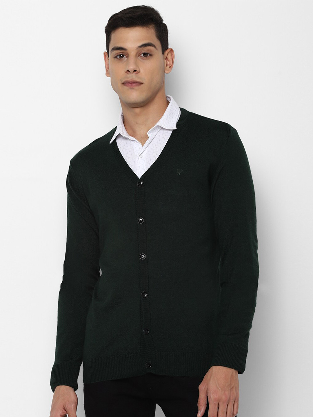 Allen Solly Men Green Cardigan