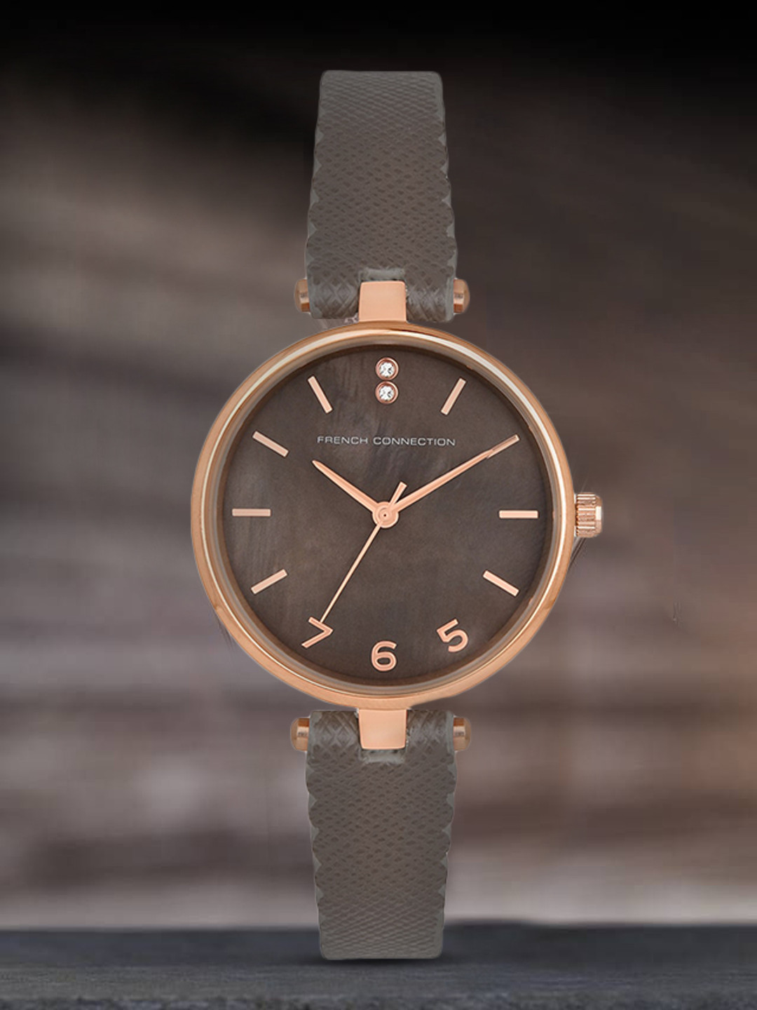 French Connection Women Brown Dial & Brown Leather Straps Analogue Watch FC27E