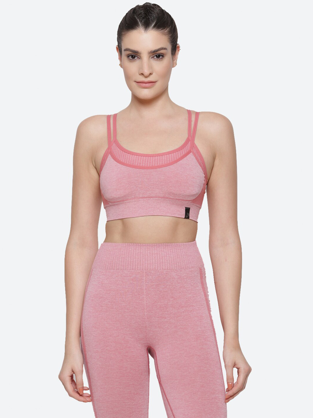 ASICS Pink Yoga Bra Lightly Padded W REVERSIBLE SEAMLESS