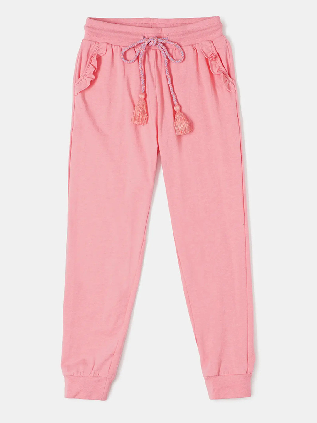 Jockey Girls Cotton Solid Slim Fit Joggers With Convenient Side Pockets-CG18