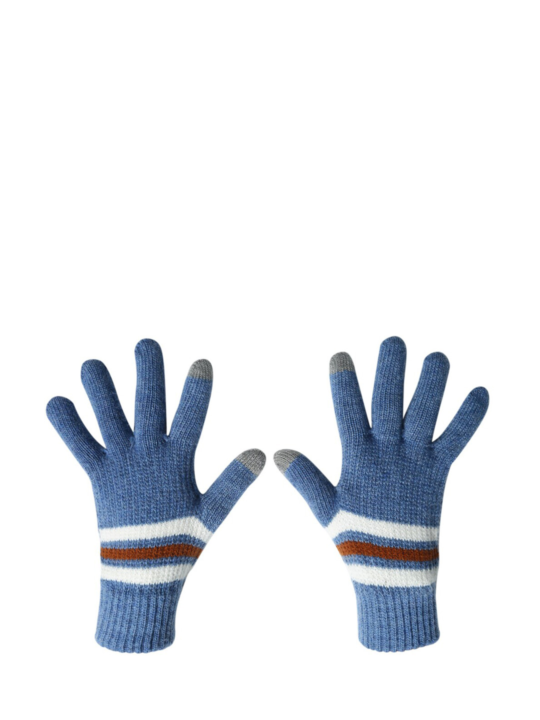 LOOM LEGACY Men Blue Acrylic Hand Gloves