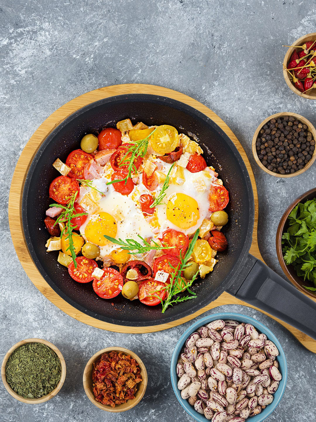 BERGNER Black Solid Aluminium Frying Pan