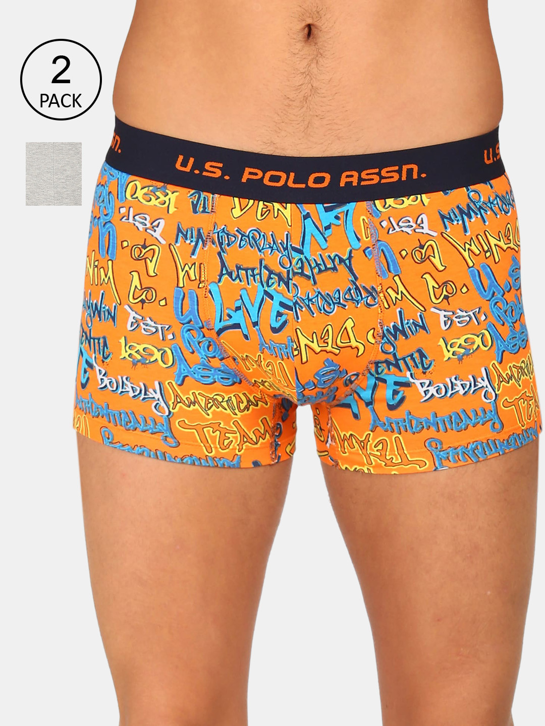 U.S. Polo Assn. Men Pack Of 2 Assorted Trunks IYAK-GO0-P2