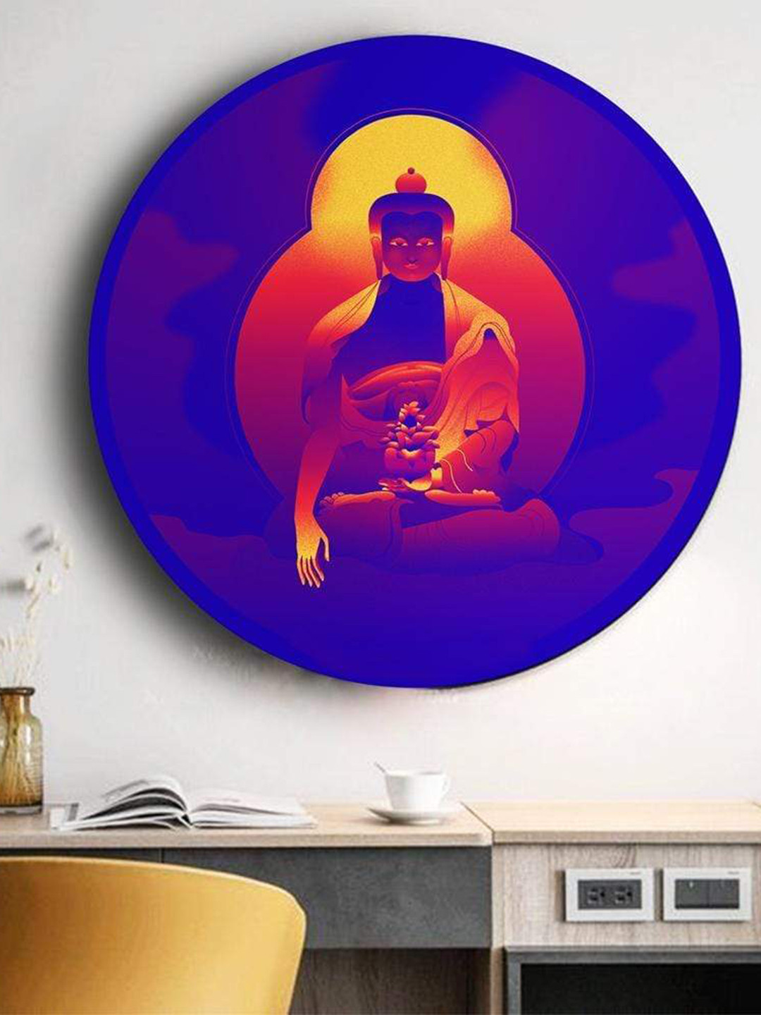 THE ARTMENT Blue & Red Buddhas Philosophy Wall Art