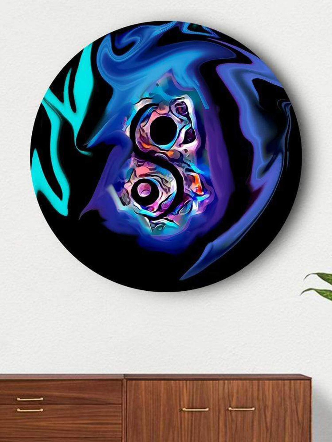 THE ARTMENT Canvas Wall Round Paintings Wall Art - 5 x 5 x 1 In