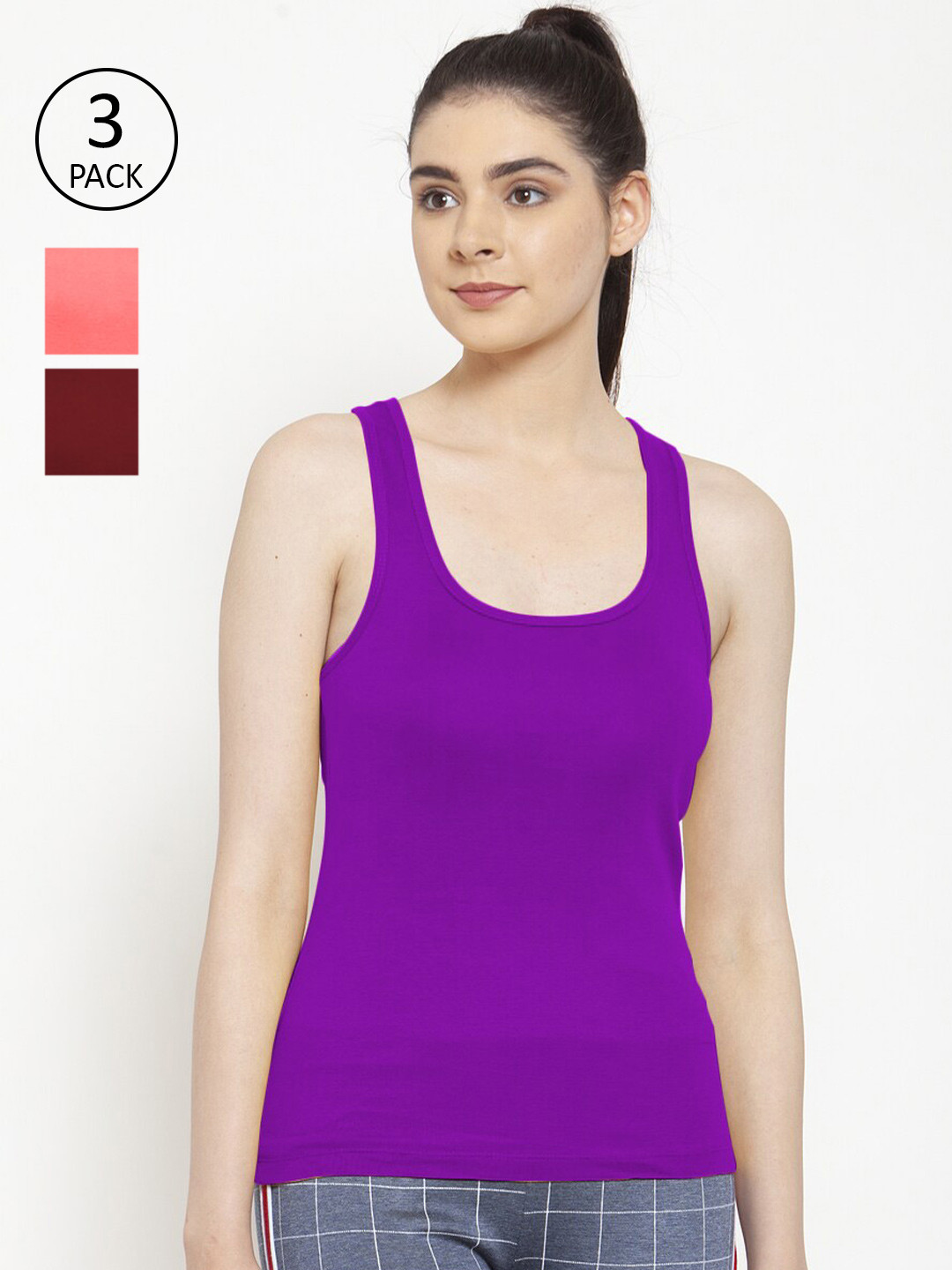 Friskers Maroon Tank Top