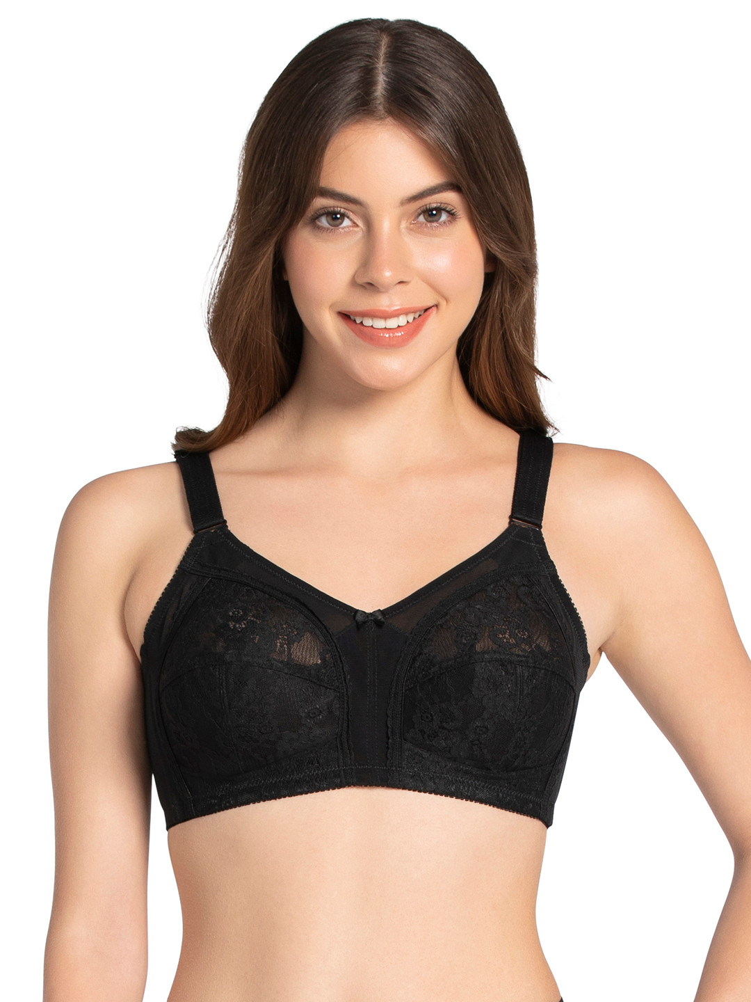 Amante Non Padded Wirefree Magic Support Lace Bra - BRA81901
