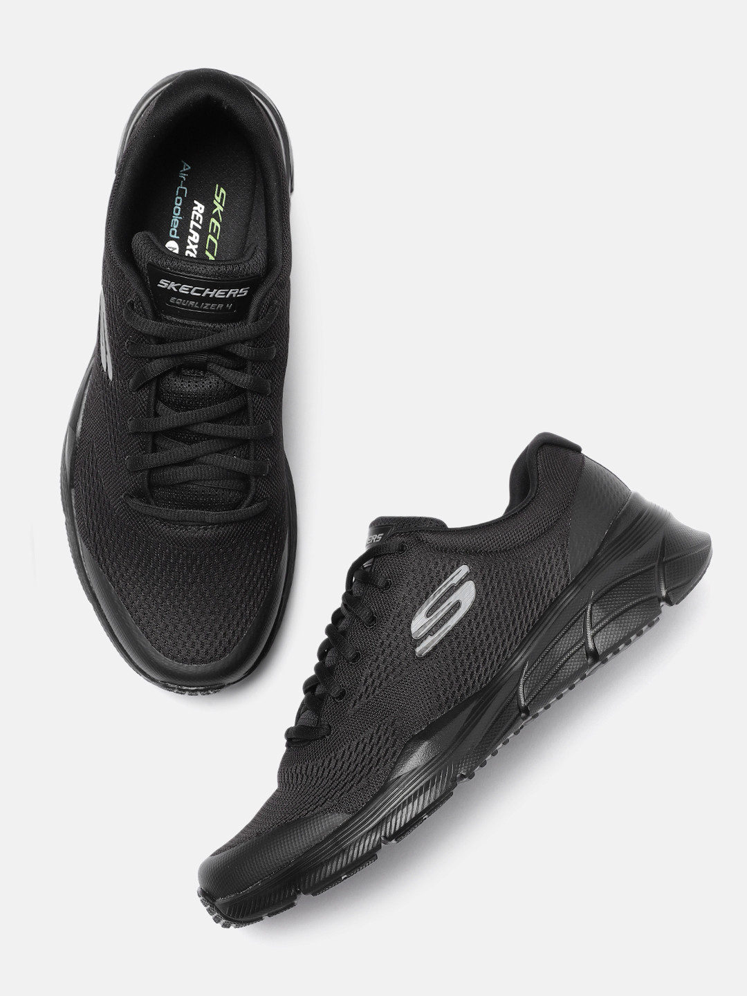 Skechers Men Black Solid Regular Equalizer 4.0 - Generation Sneakers