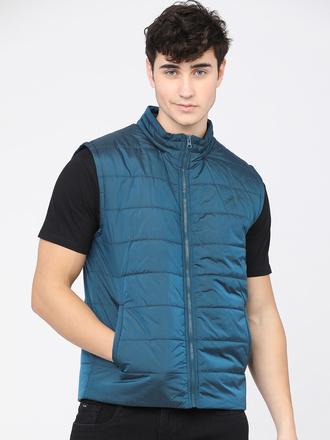 HIGHLANDER Men Green Puffer Jacket