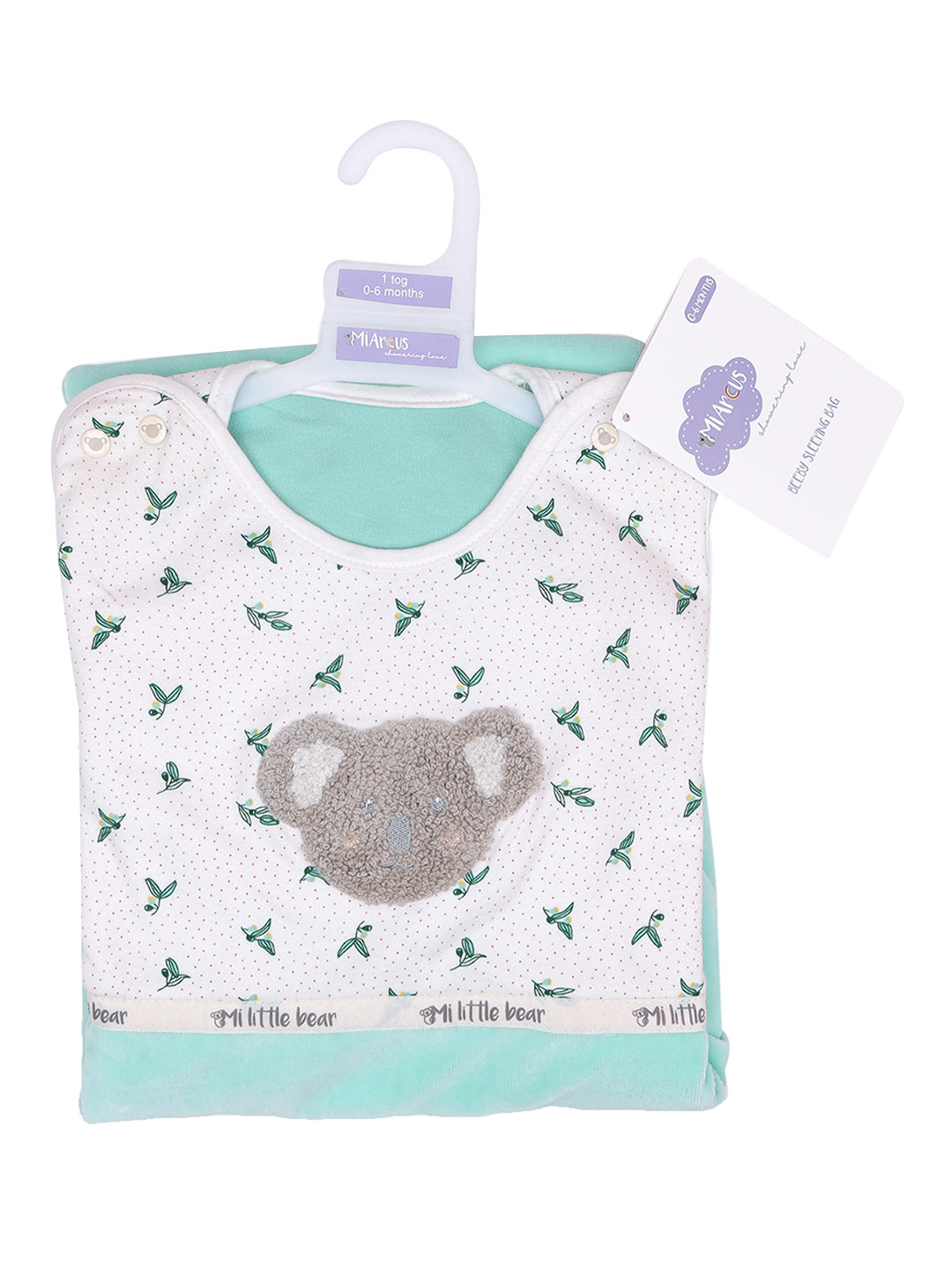 Mi Arcus Printed Soft Sleeping Bag for Baby's Comfortable Sleep - Sea Green, 0-6 M