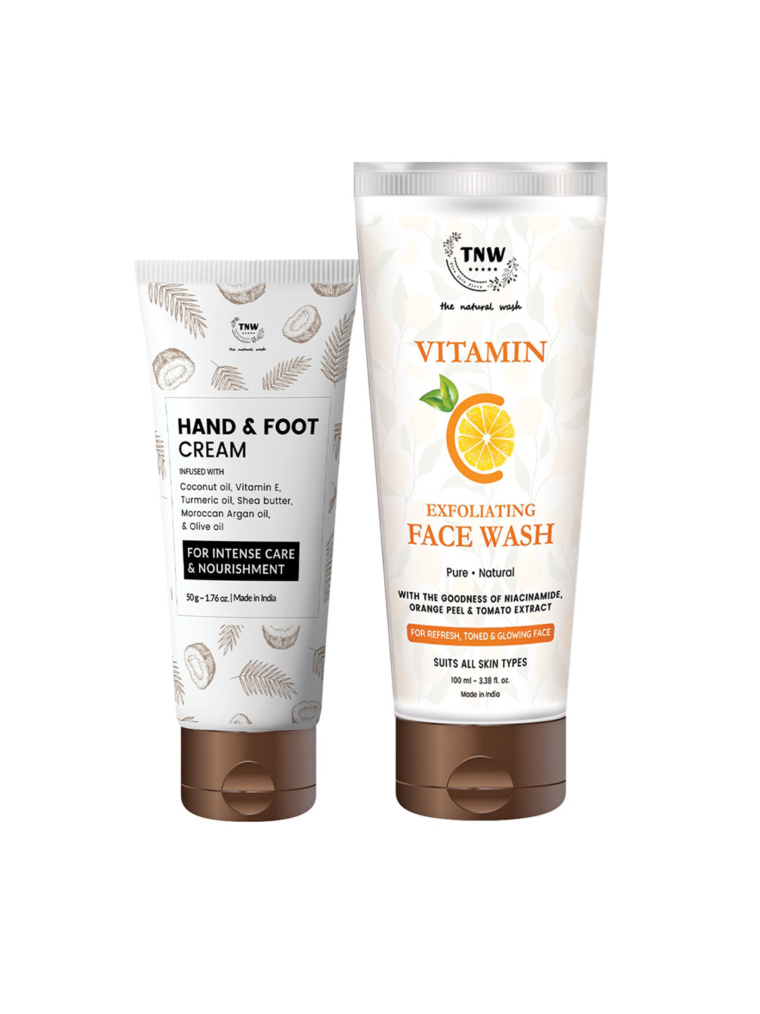 TNW the natural wash White Foot Cream & Vitamin C Exfoliating Face Wash