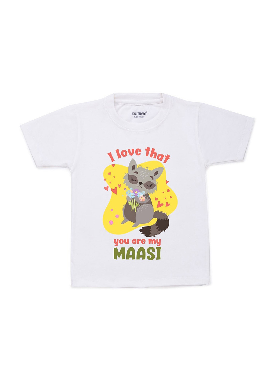 KNITROOT Unisex Kids White T-shirt