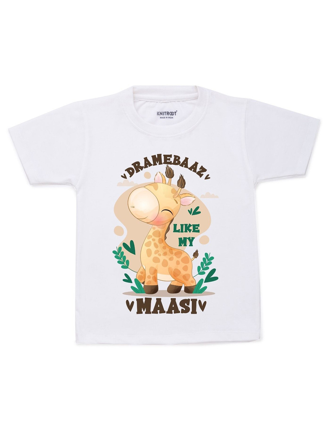 KNITROOT Unisex Kids White Graphic Printed T-shirt