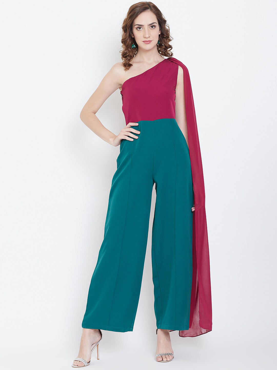 DODO & MOA Green & Magenta Basic Jumpsuit