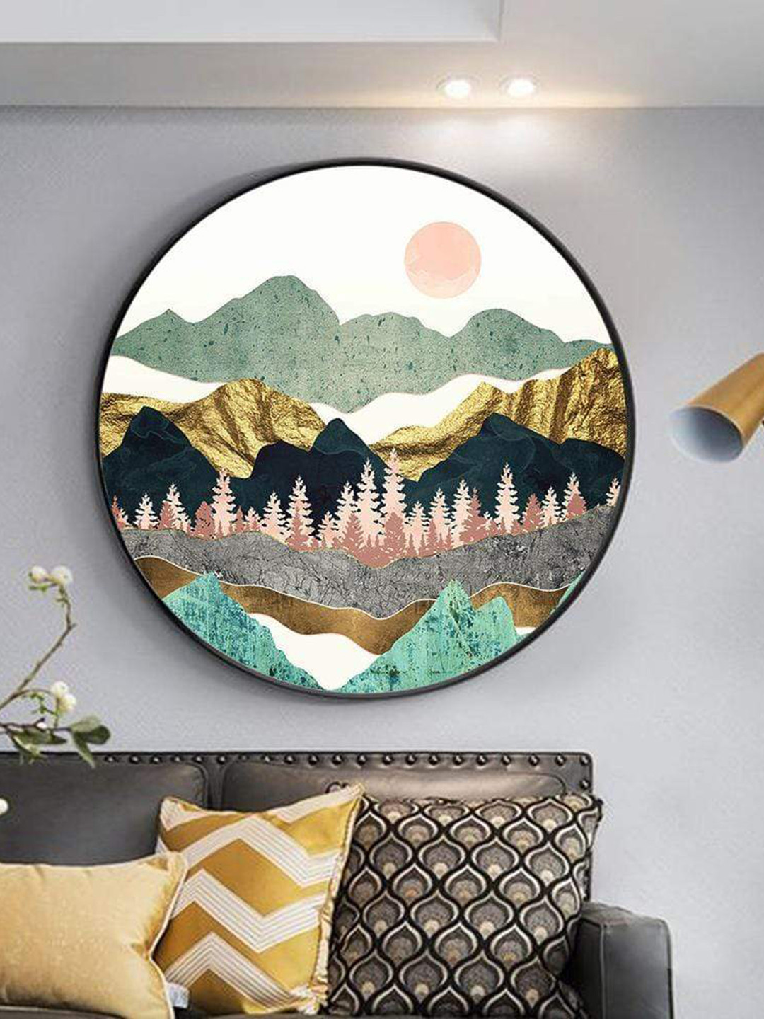 THE ARTMENT Multicoloured Abstract Landscape Canvas