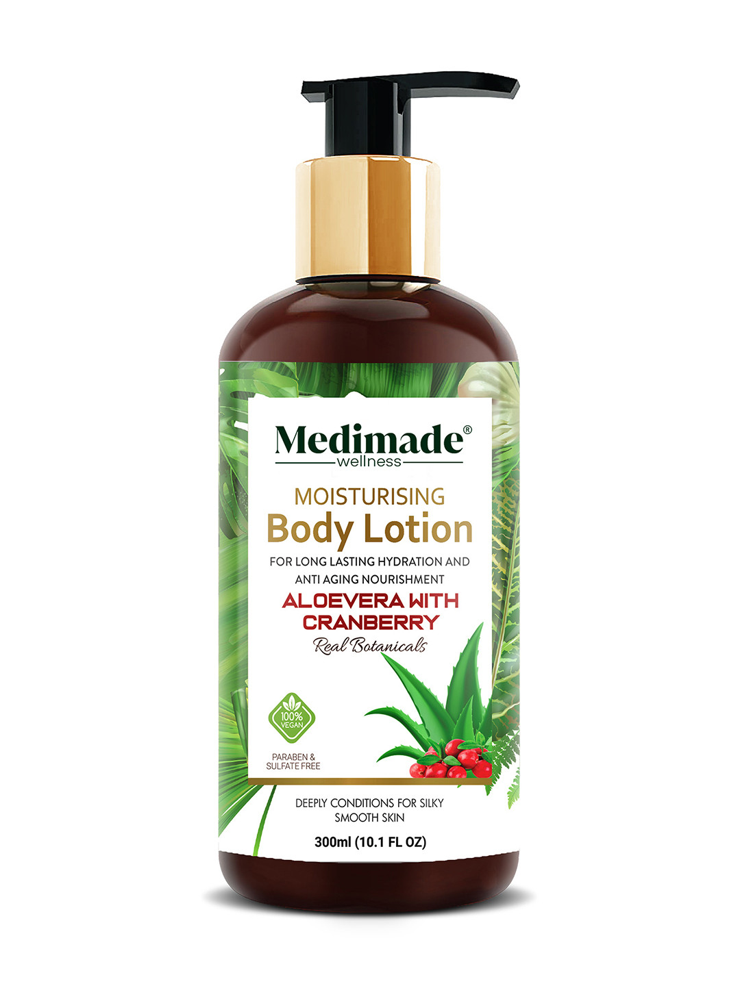 Medimade Aloevera with Cranberry Moisturizing Body Lotion - 300 ml
