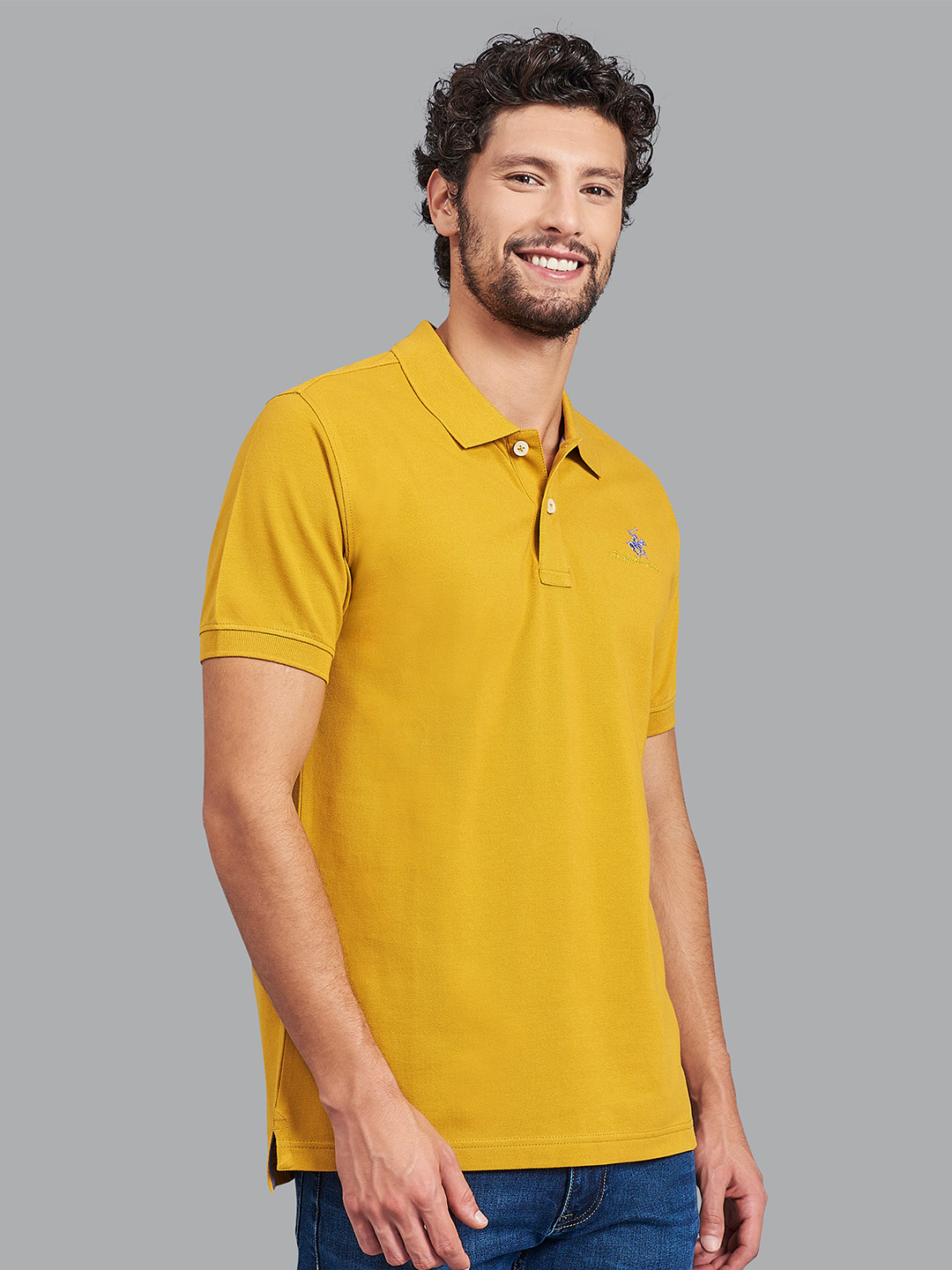 Beverly Hills Polo Club Men Yellow Cotton T-shirt