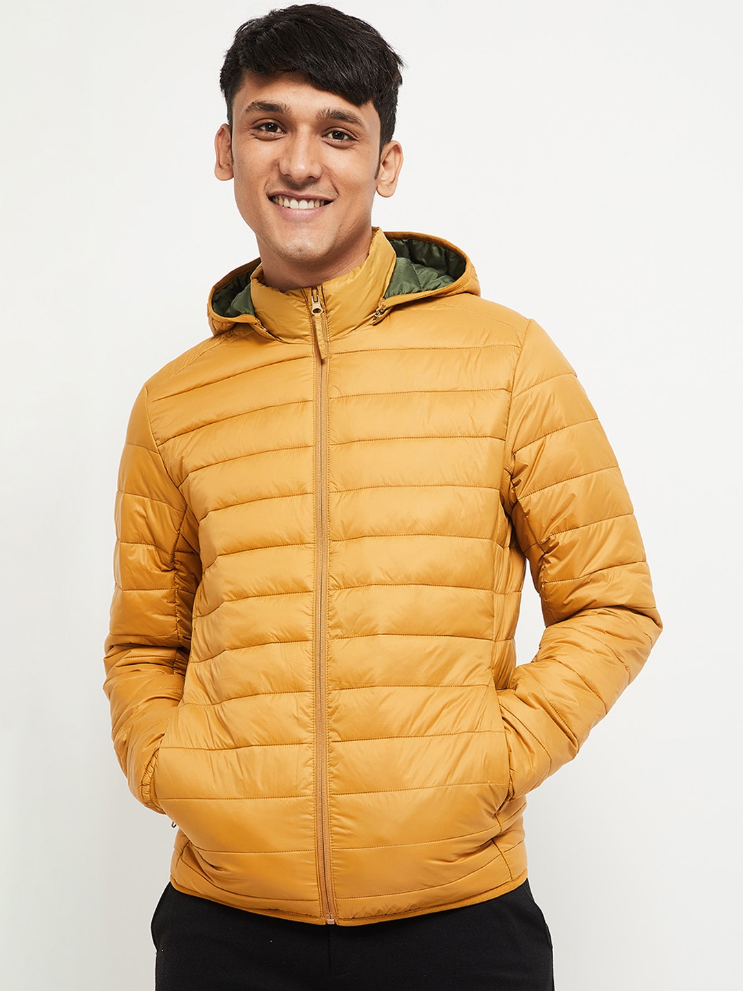 Buy max Men Mustard Yellow Puffer Jacket Jackets for Men 15903364 Myntra