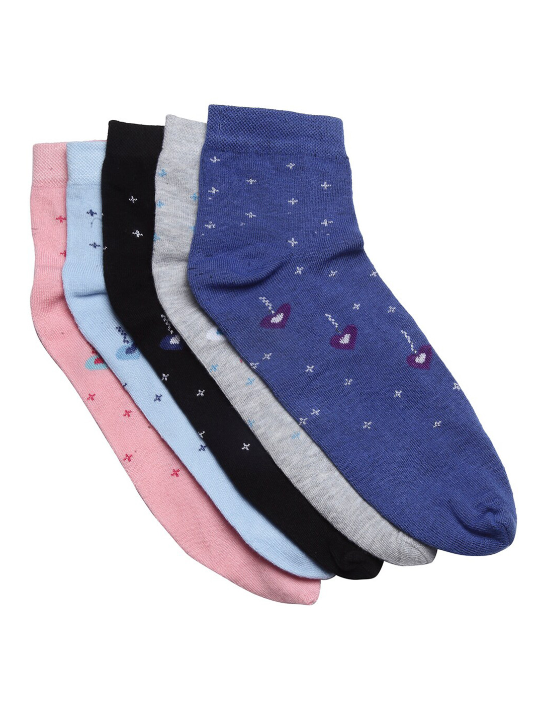 Texlon Women Pack Of 5 Assorted Above Ankle-Length Socks