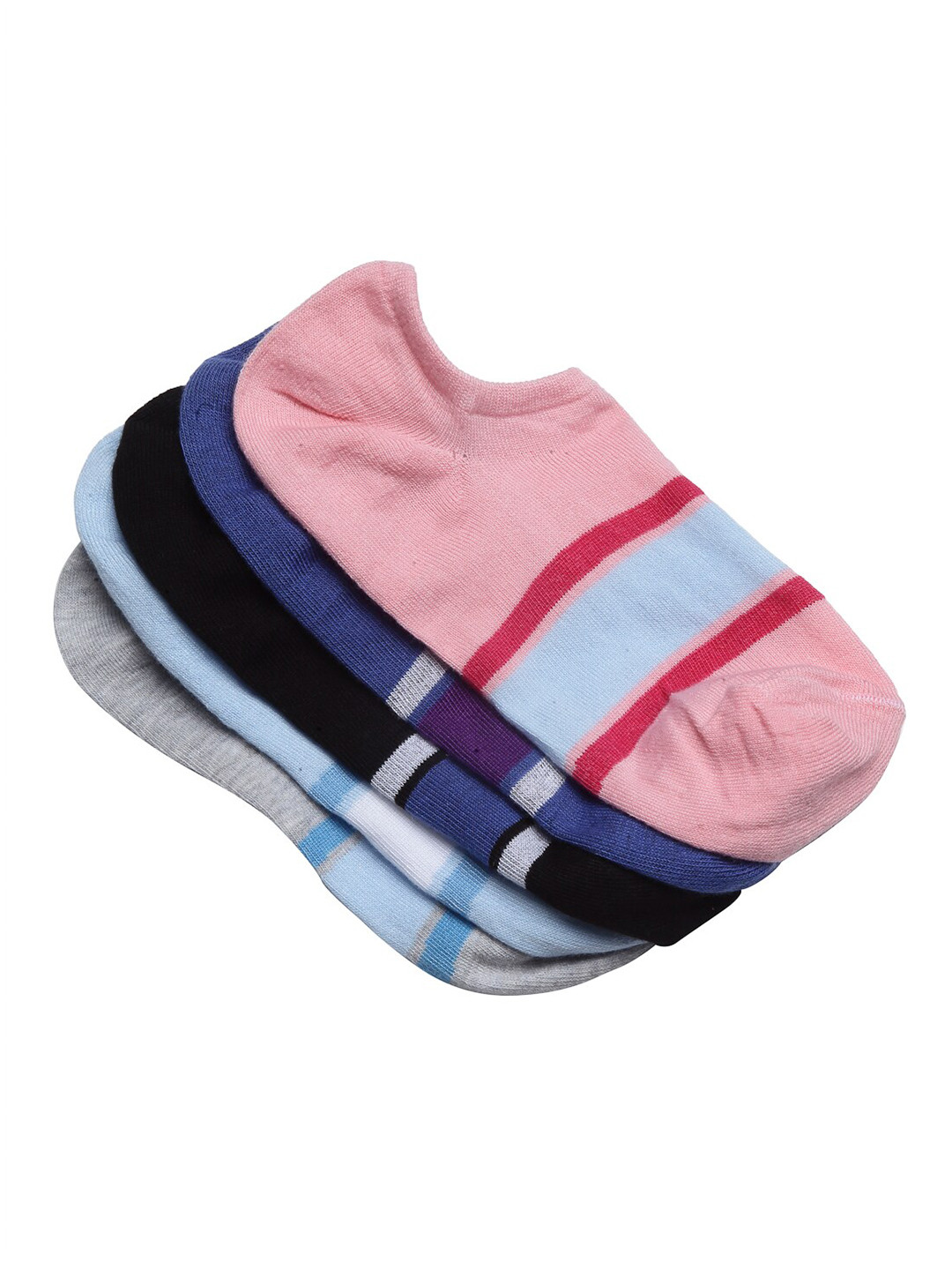 Texlon Women Pack Of 5 Assorted Shoe Liners