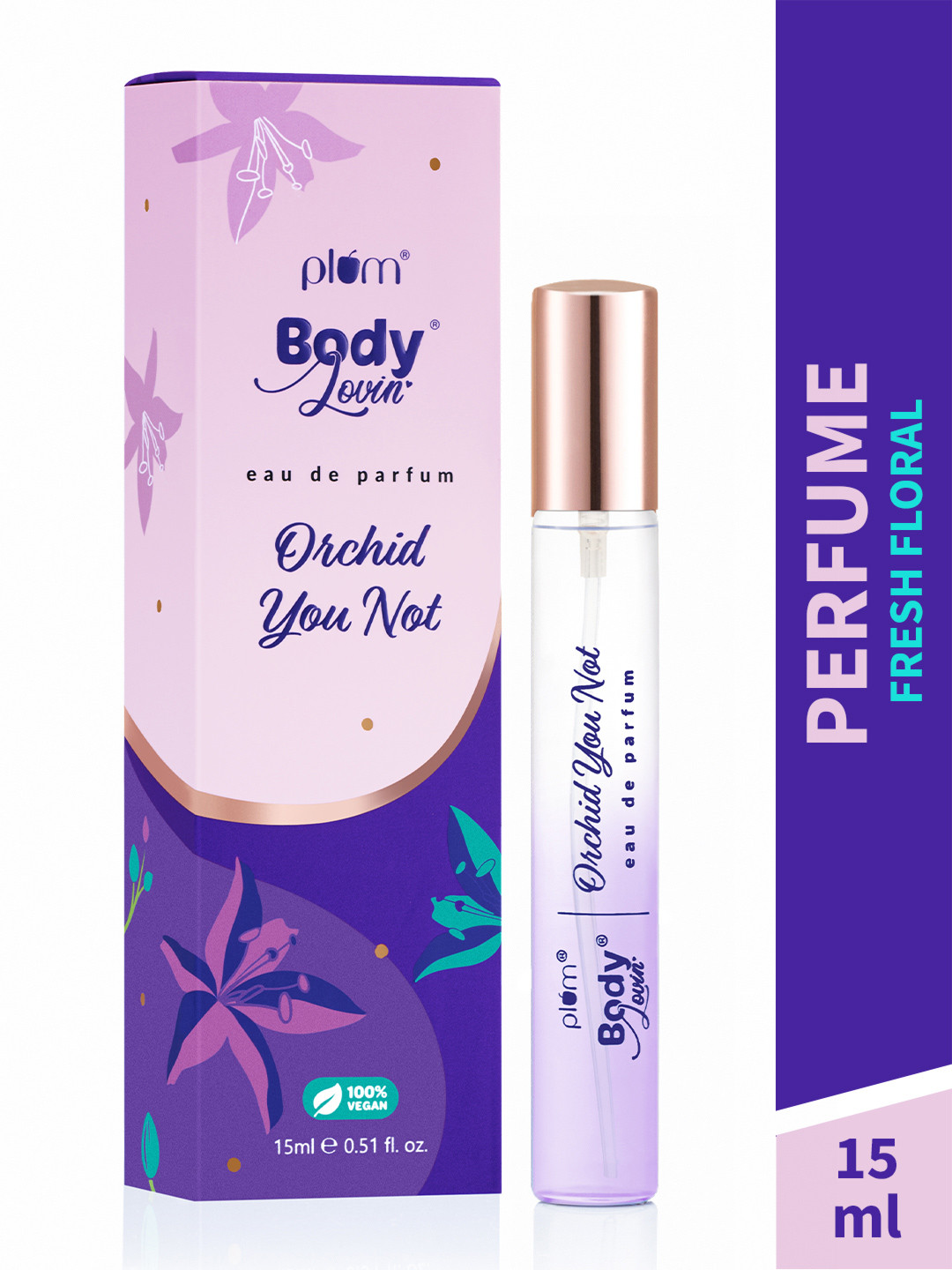 Plum Women BodyLovin' Orchid-You-Not Long Lasting Fresh Floral Eau De Parfum - 15ml