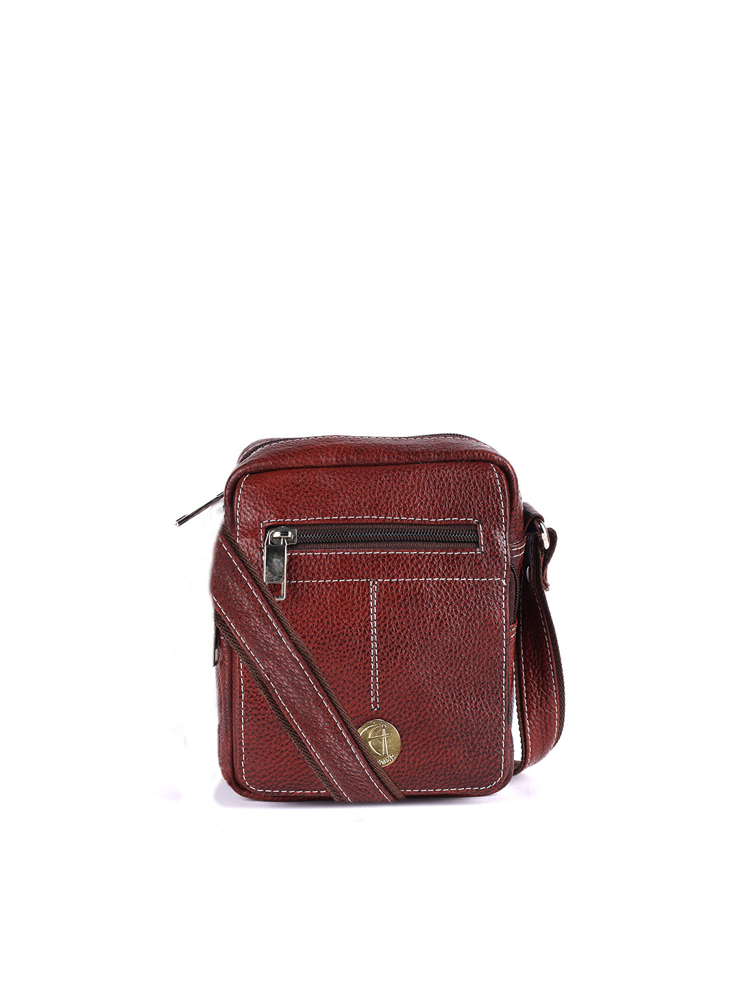 HiLEDER Unisex Pure Leather Sling Cross Body Messenger Bag