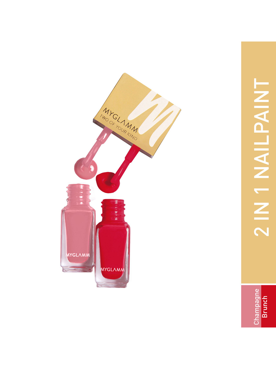 MyGlamm 2IN1 Nail Paint-Champagne Brunch- 10ml