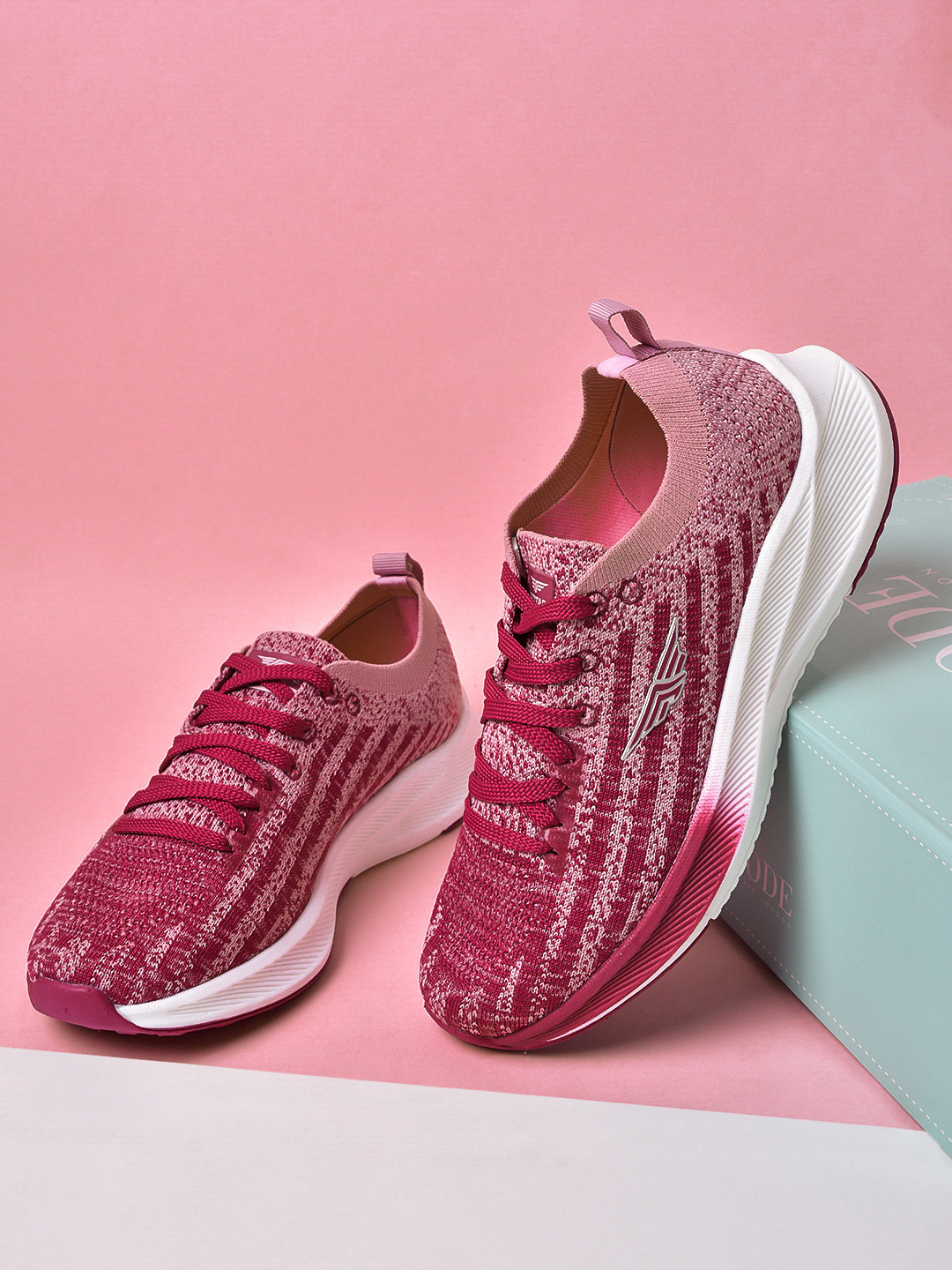 Red Tape Women Pink Mesh Walking Shoes