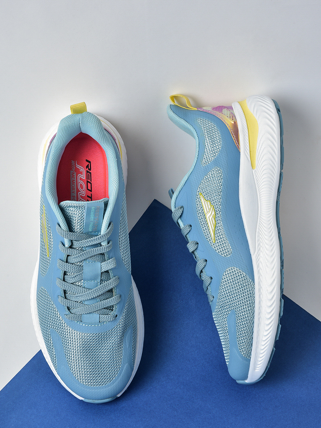 Red Tape Women Blue Mesh Walking Shoes