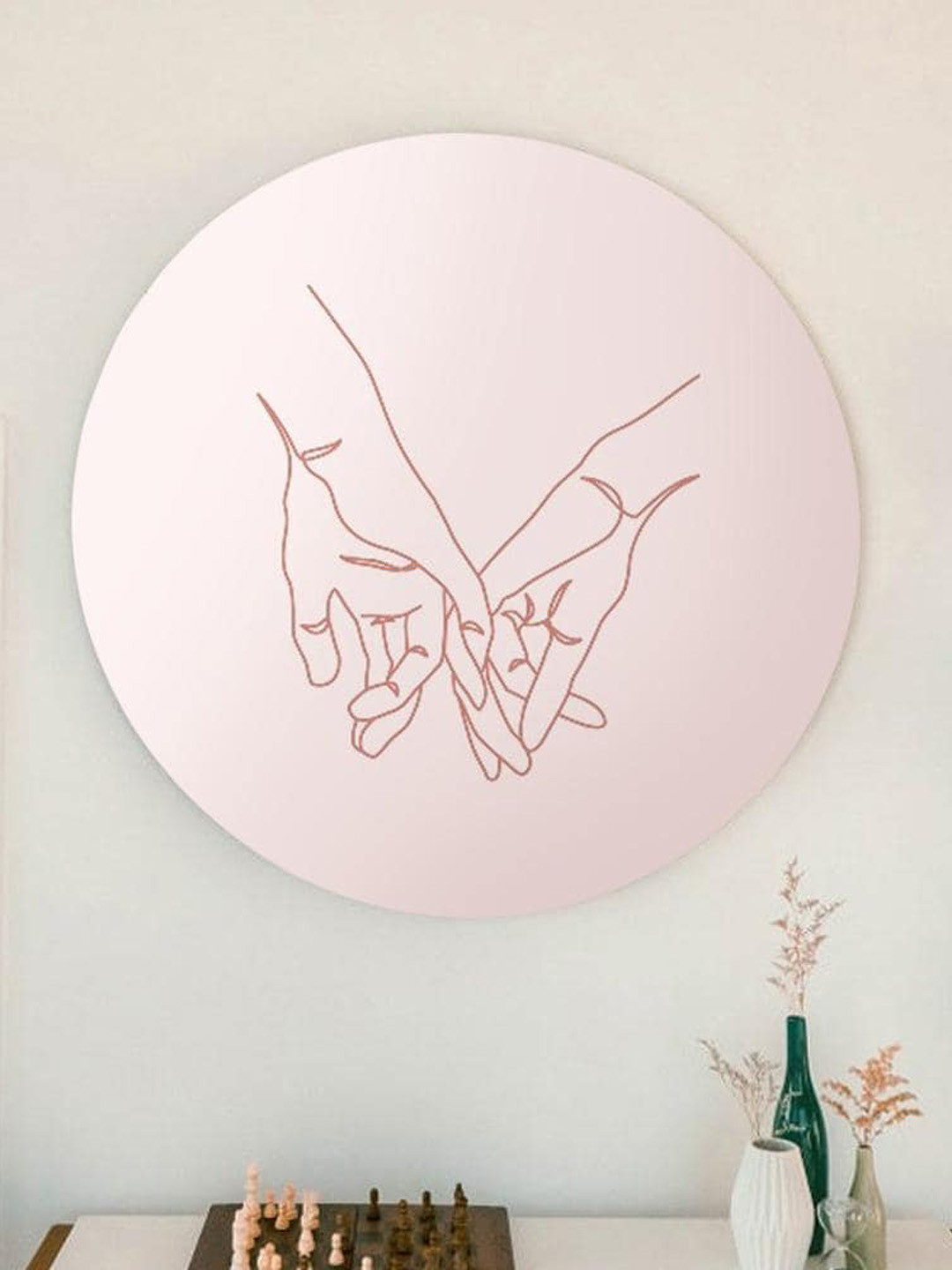 THE ARTMENT Peach Our Loving Hands Canvas