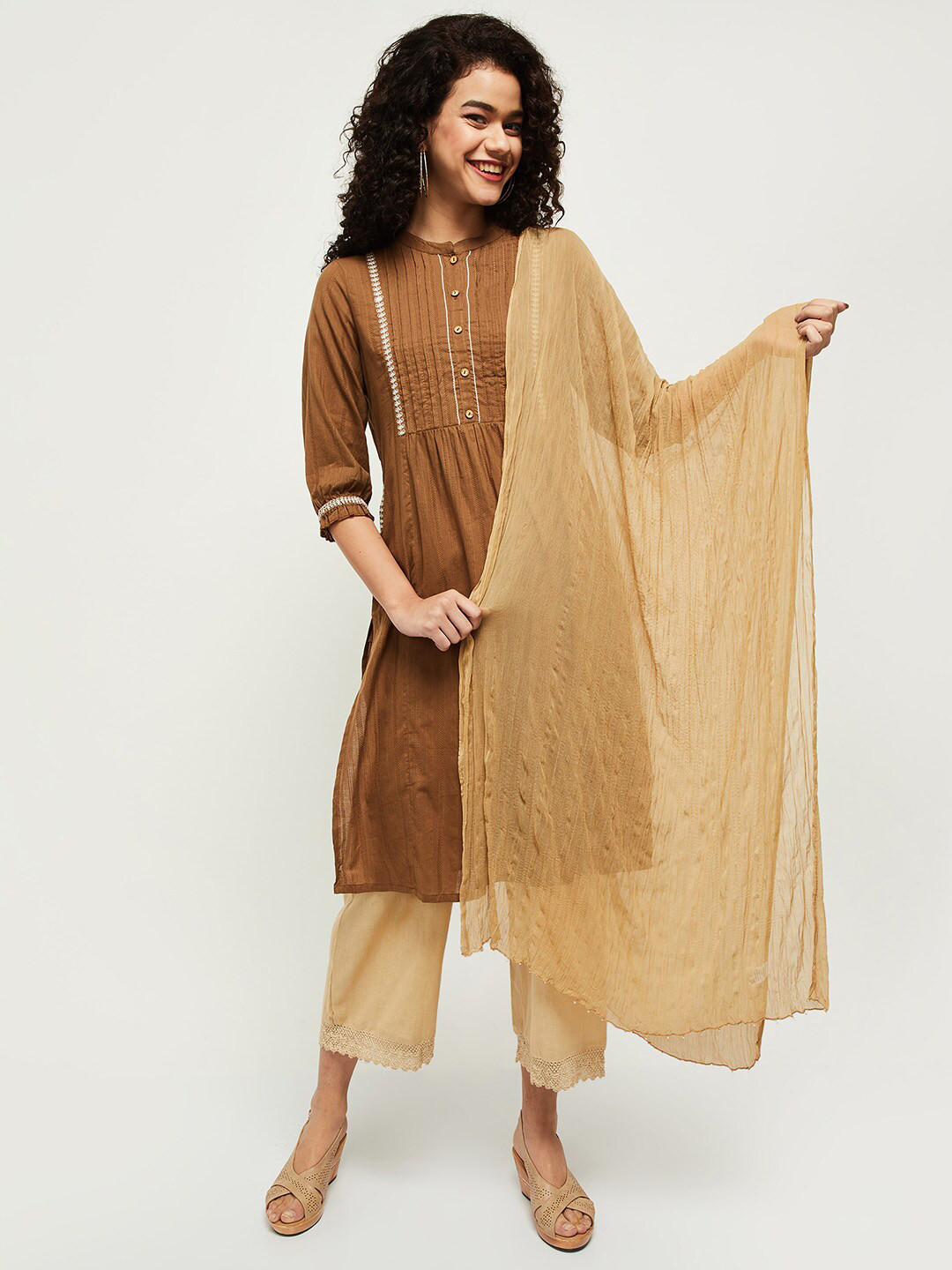 max Woman Beige Dupatta