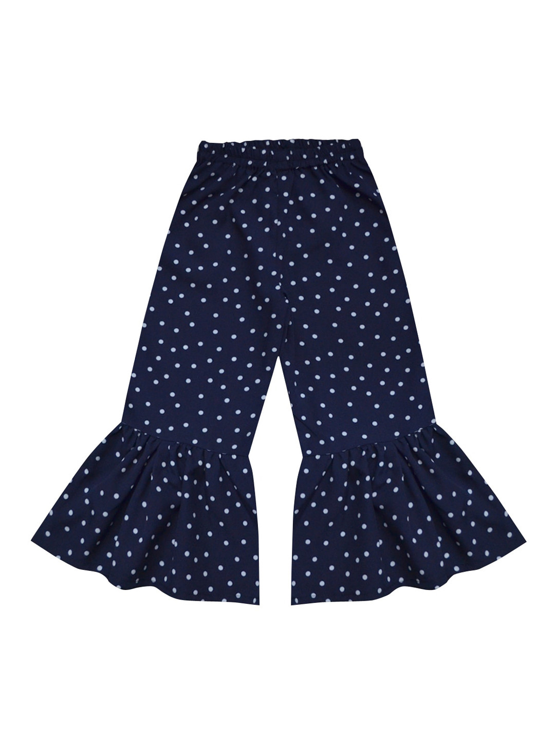 A T U N Girls Navy Blue Printed Culottes