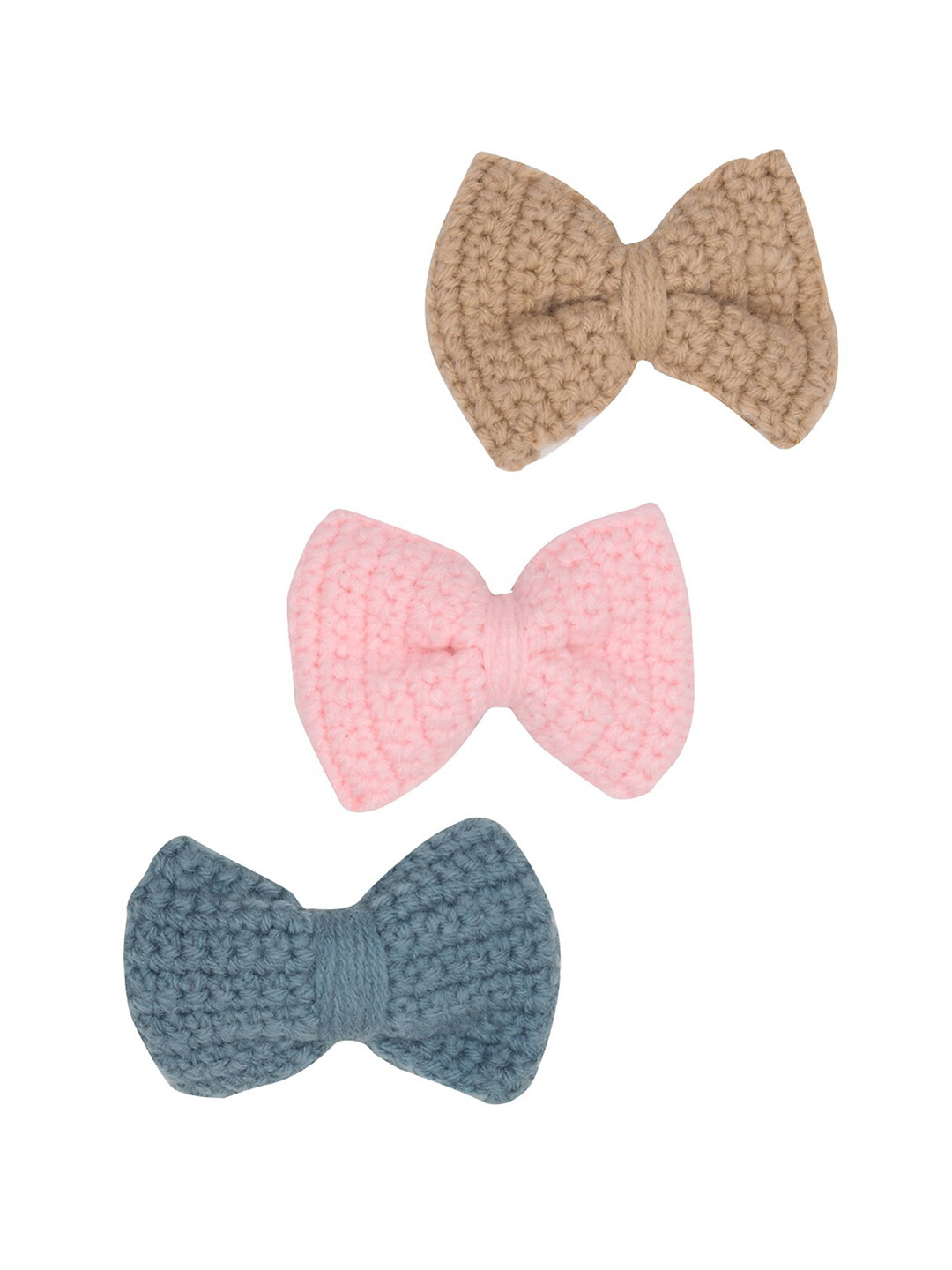 FUNKRAFTS Girls Set Of 3 Pink & Brown Alligator Hair Clip