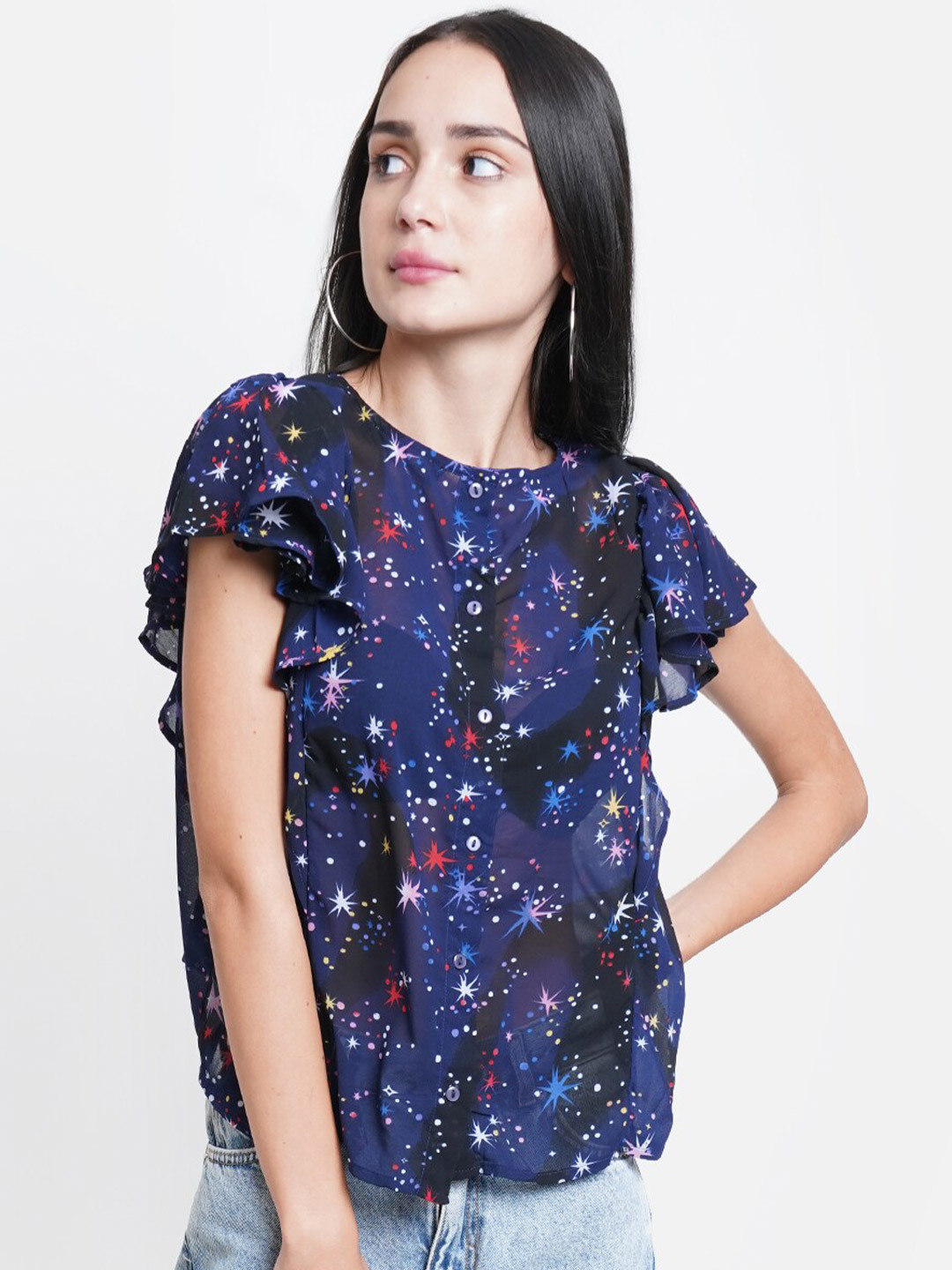 WESTCLO Blue Regular Top
