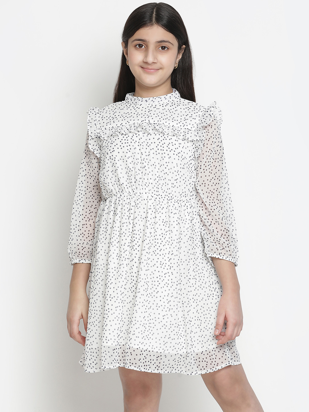 Oxolloxo White Animal Satin Dress