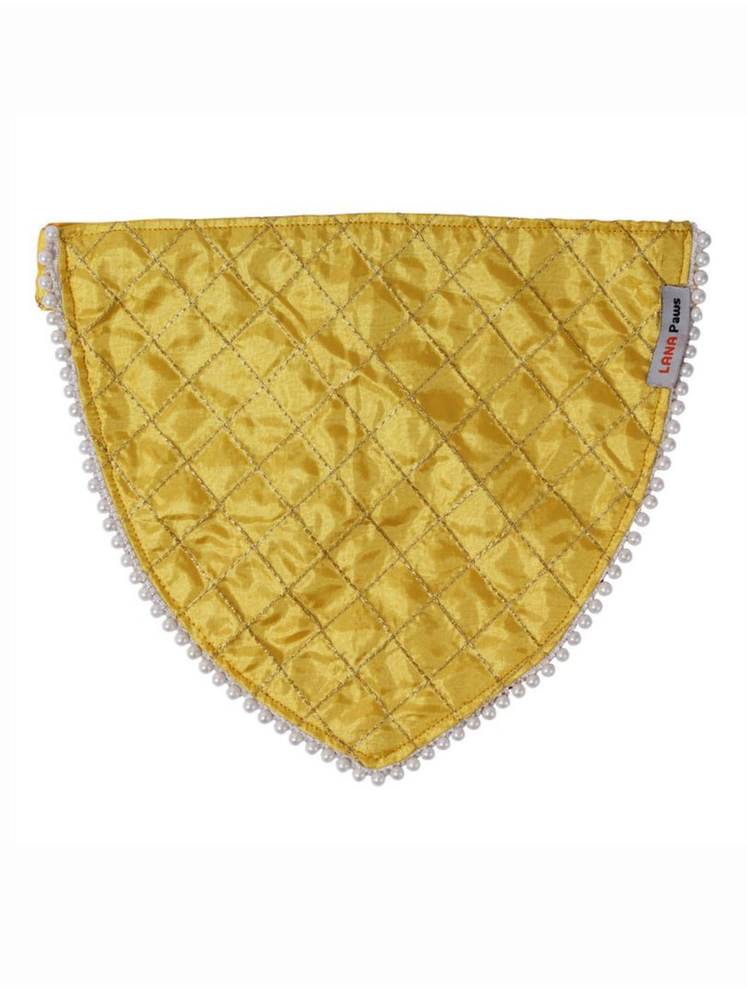 LANA PAWS Yellow Textured Cotton Dog Bandana