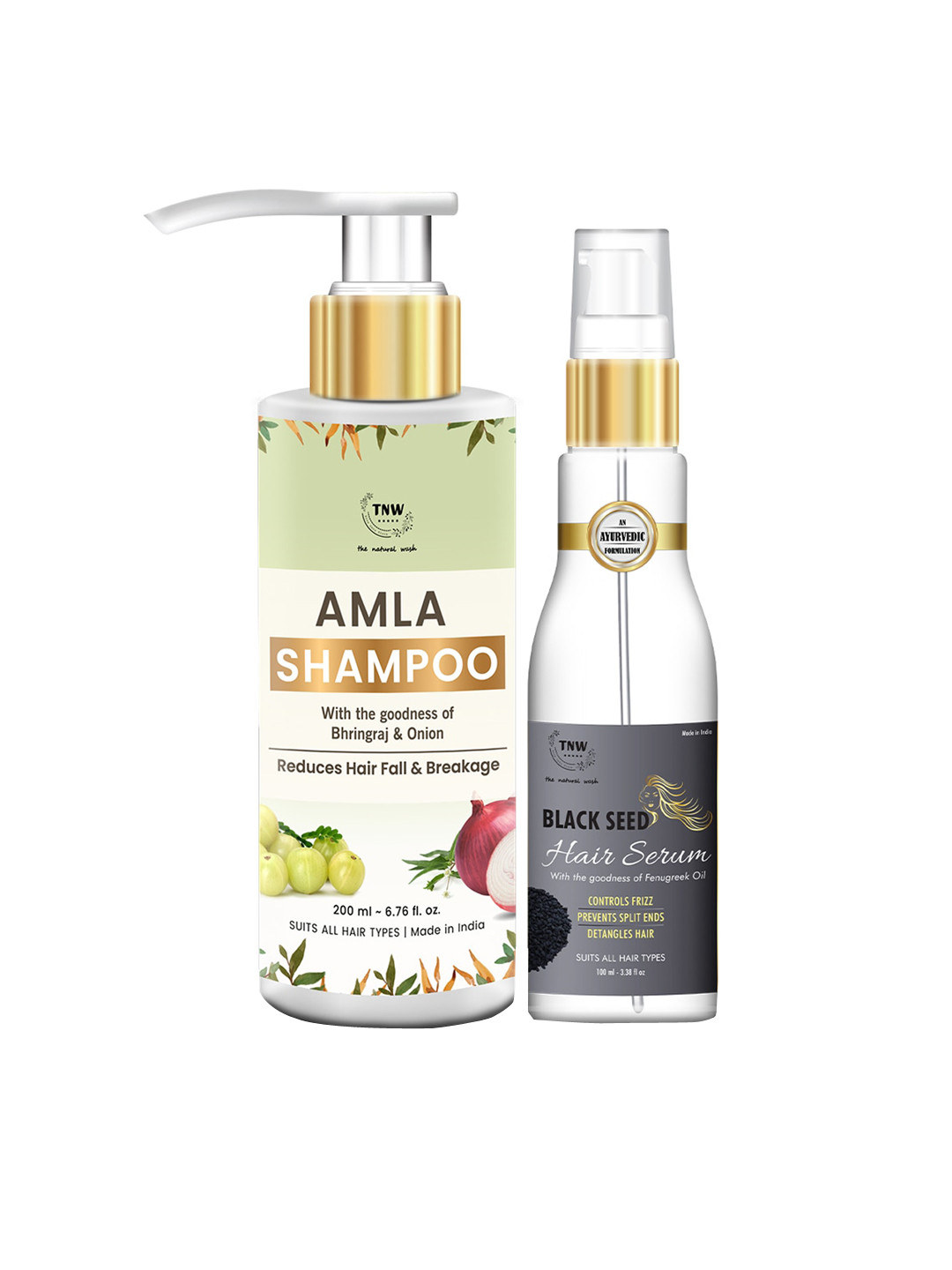 TNW the natural wash White Amla Shampoo & Hair Serum Hair Care Kit